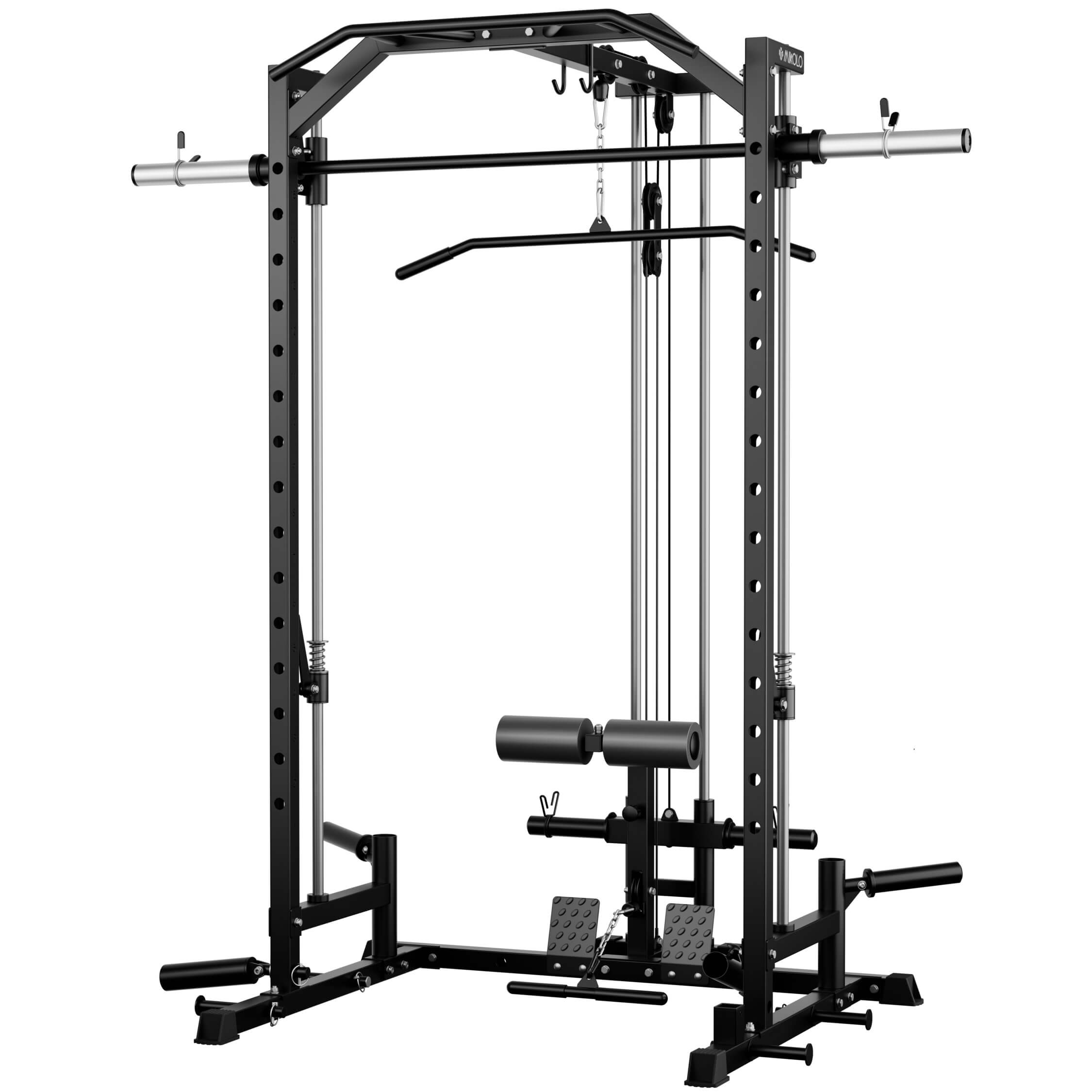 MIKOLO M1-2.0 Space Saving Smith Machine Squat Rack with Lat Pull down - $549.99 at Mikolo