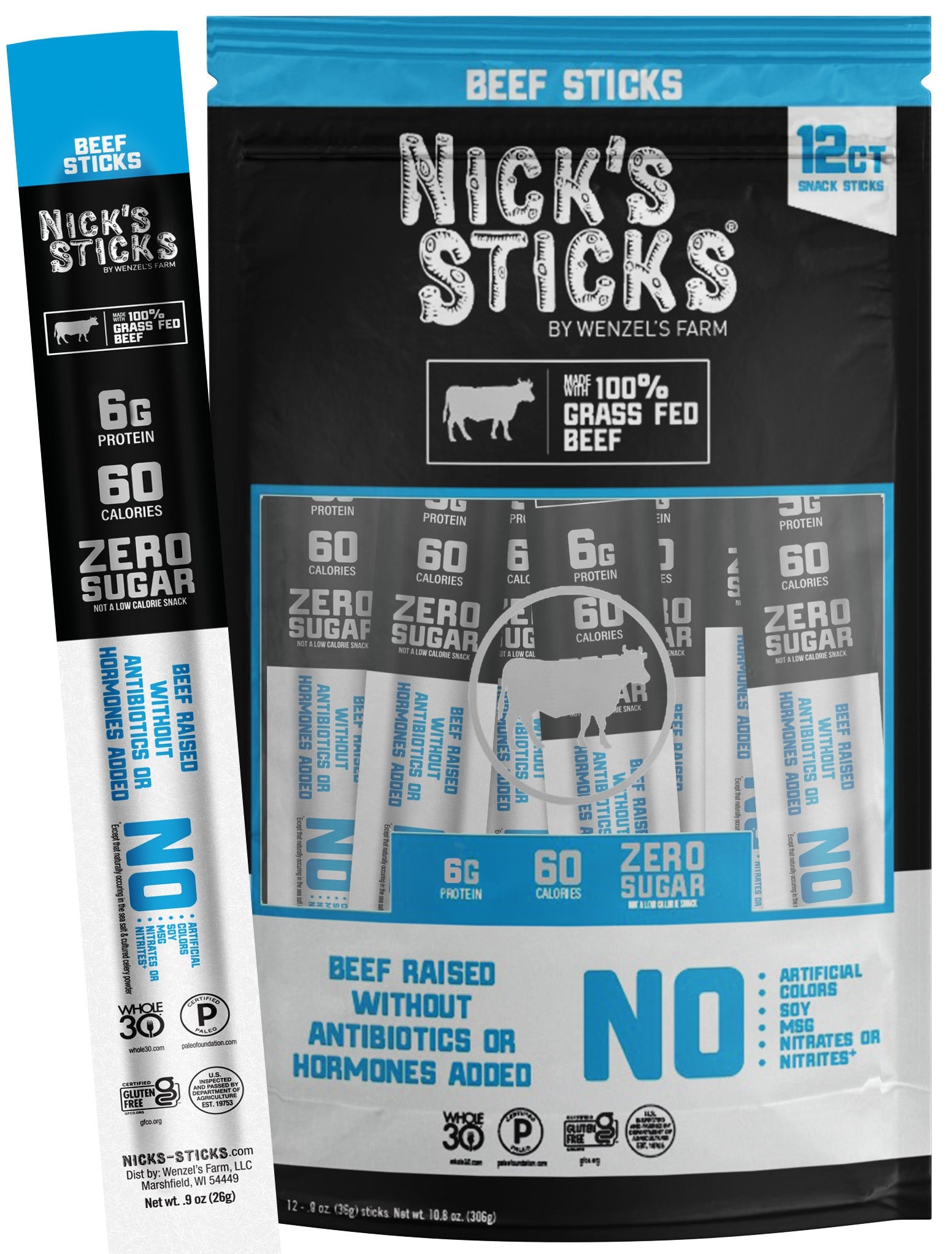 Beef Sticks .9 oz - 12 Count Bag