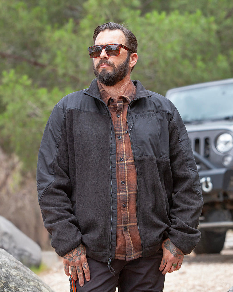 Off The Grid Surplus Bruin Fleece Zip Up - Black - $109.00 at Off The Grid Surplus