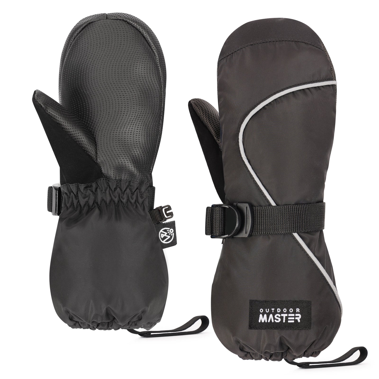 OutdoorMaster Kids Ski Mittens for Skiing, Snowboard, Boys & Girls