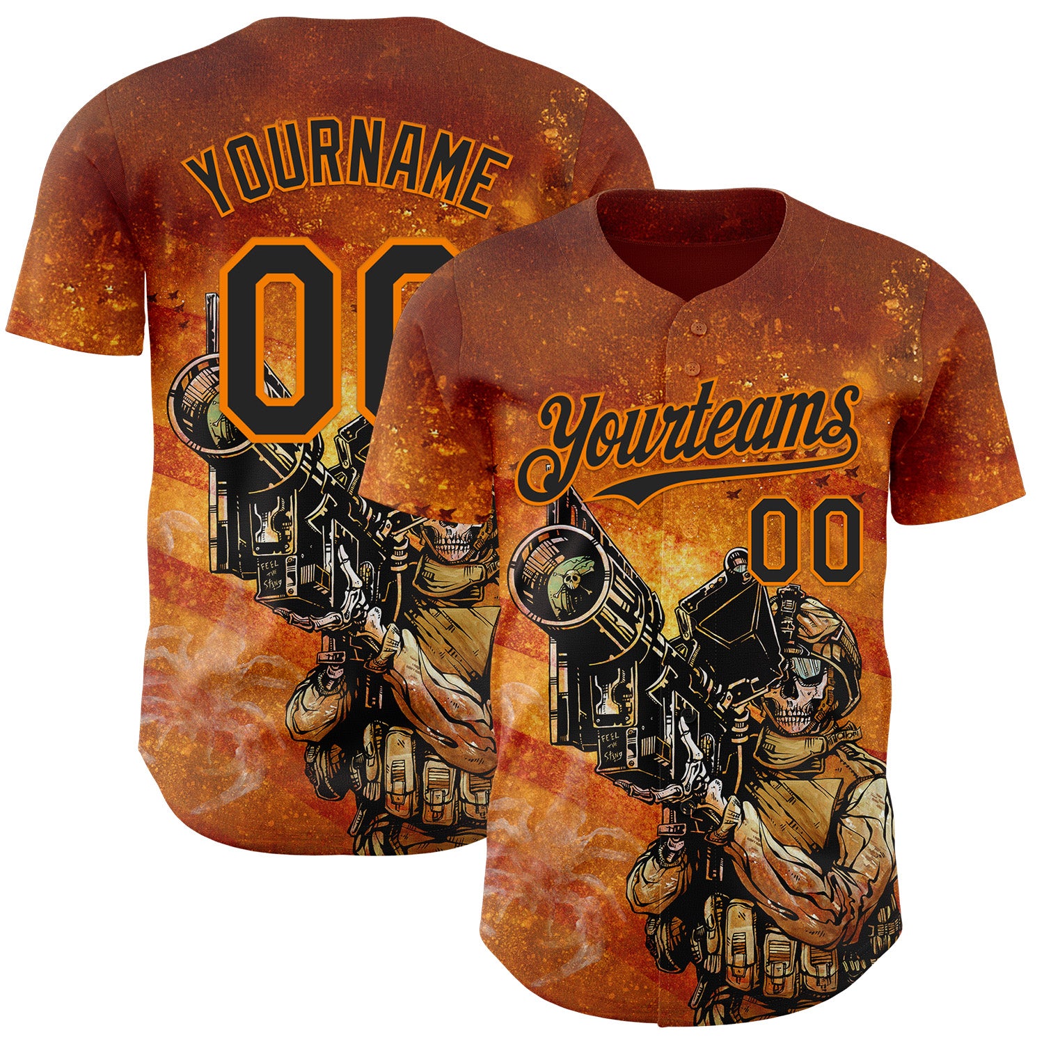 Fansidea-artist-collabs Custom Orange Black-Bay Orange David Lozeau Feel The Sting Authentic Baseball Jersey - $34.99 at Proof Eyewear