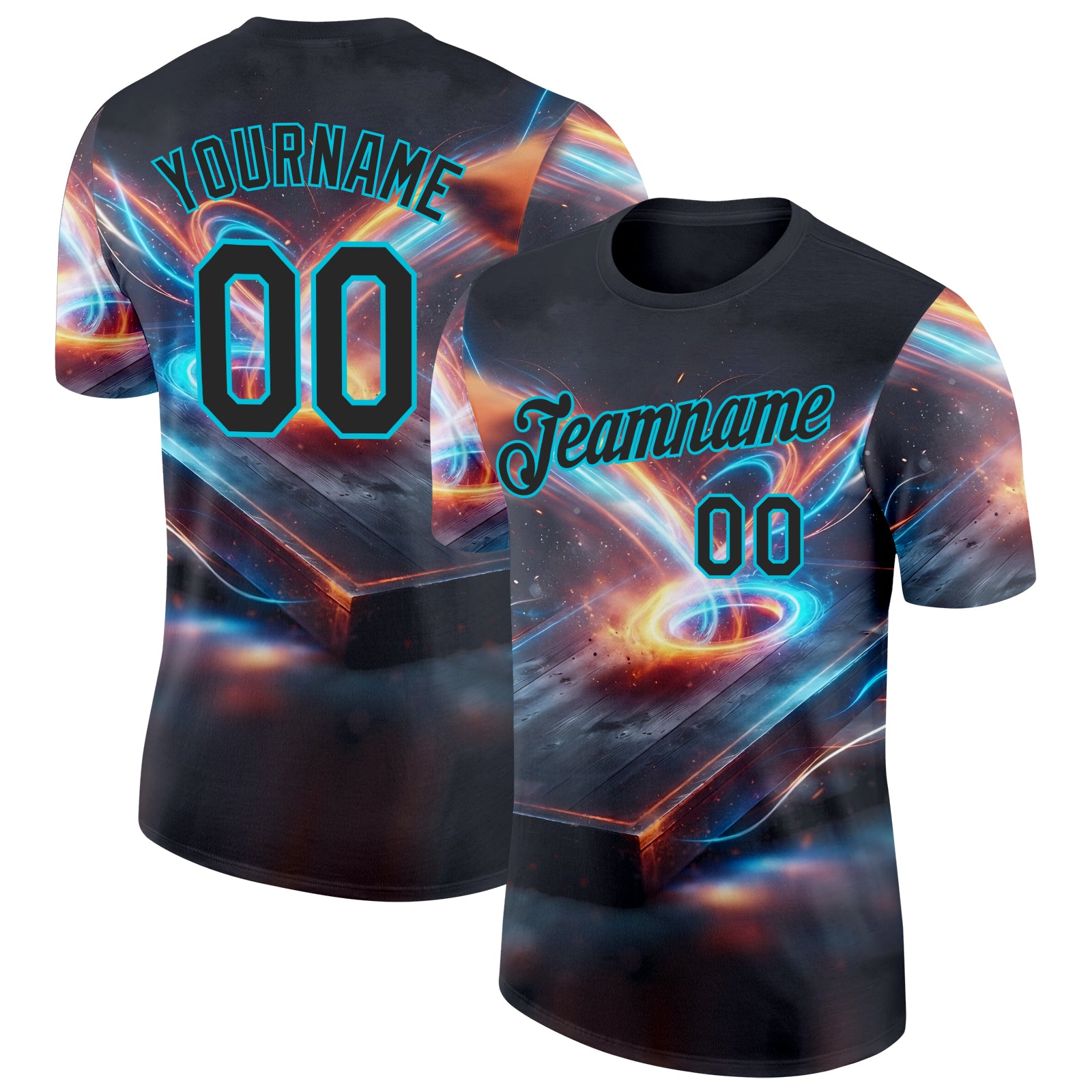 FansIdea Custom Black-Lakes Blue Cornhole Performance T-Shirt - $14.99 at Proof Eyewear