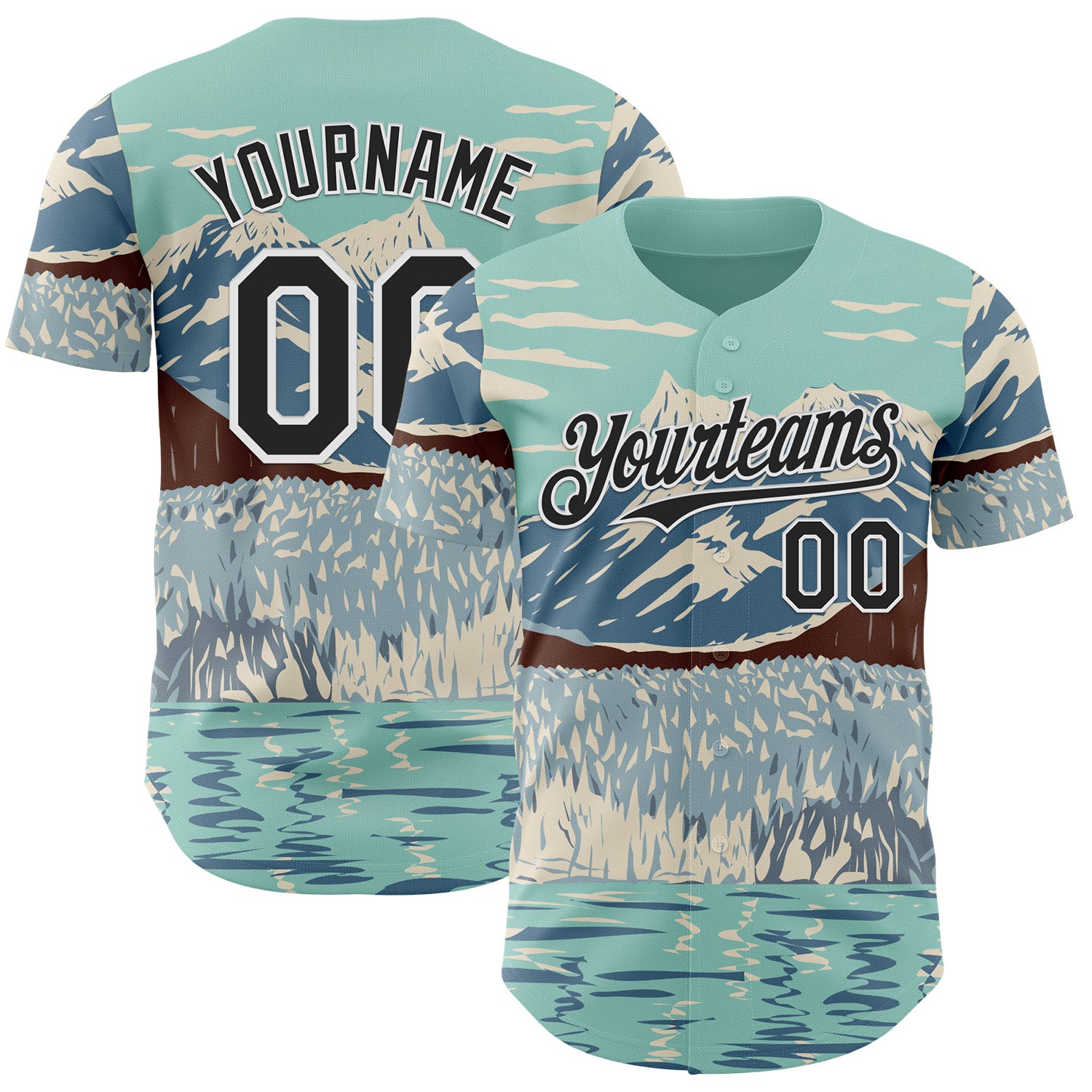Fansidea-artist-collabs Custom Green Black-White Aloysius Patrimonio Glacier Bay National Park And Preserve WPA Authentic Baseball Jersey - $34.99 at Proof Eyewear