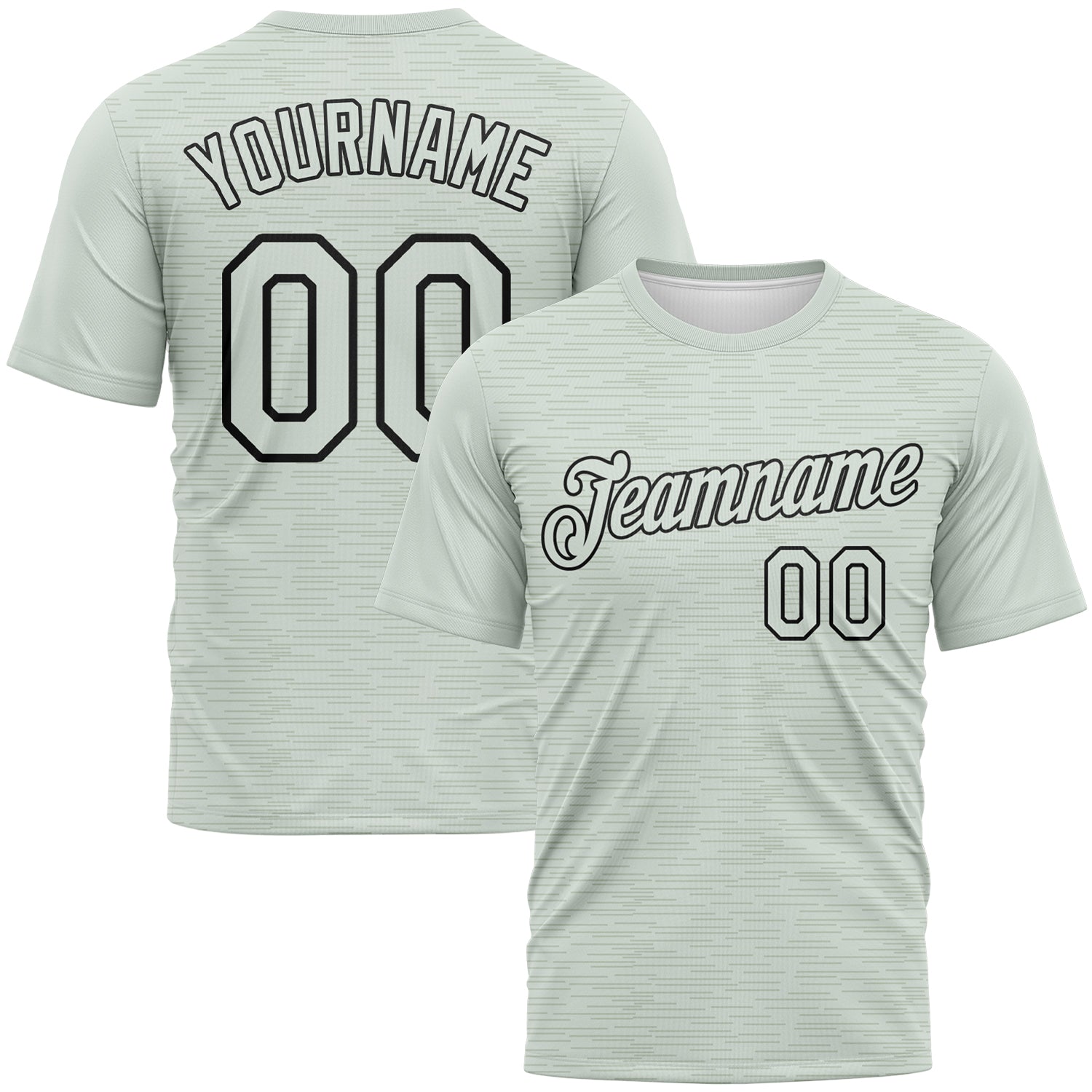 FansIdea Custom Pea Green-Black Subtle Lineal Performance T-Shirt - $14.99 at Proof Eyewear