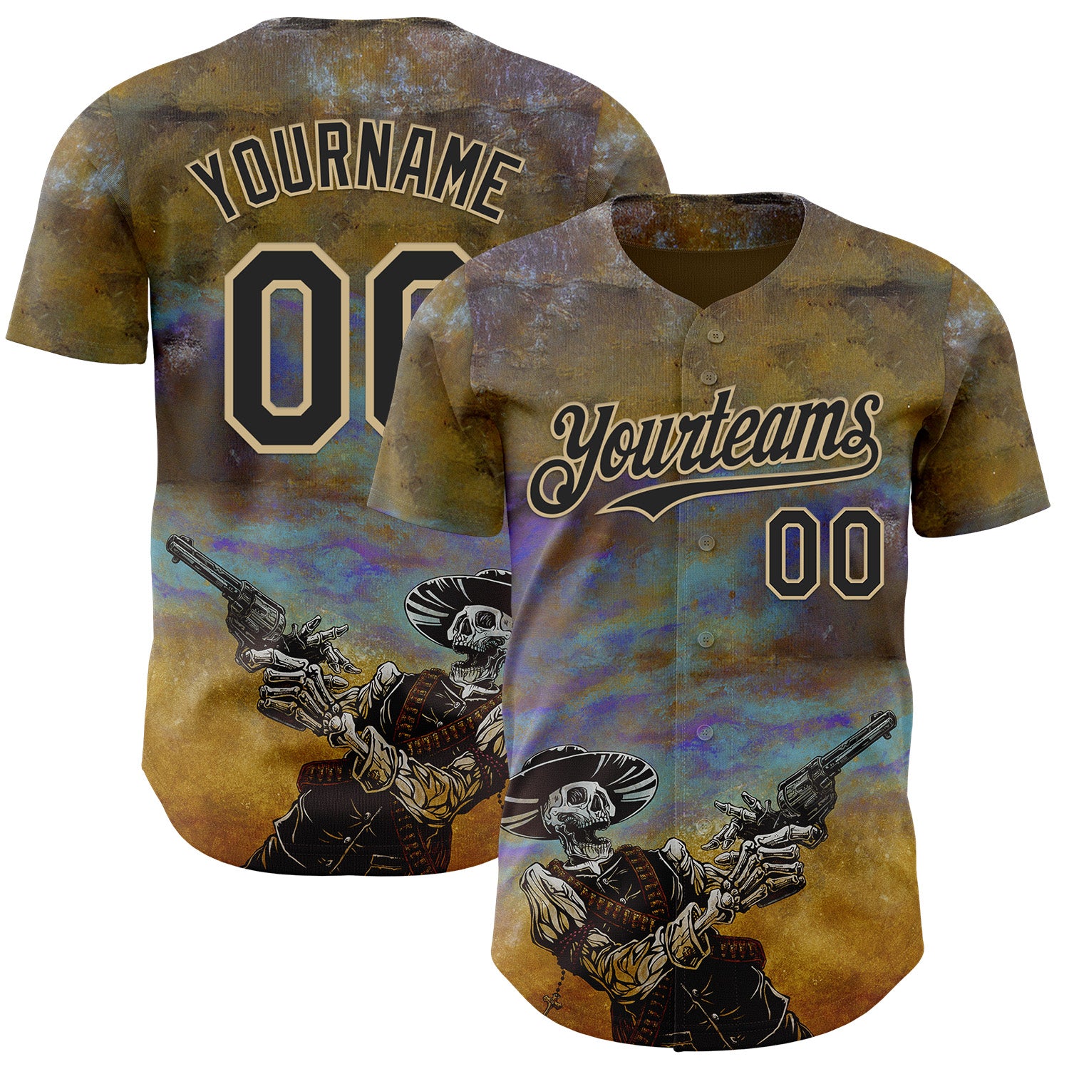 Fansidea-artist-collabs Custom Blue Black-Vegas Gold David Lozeau The Reckoning Authentic Baseball Jersey - $34.99 at Proof Eyewear