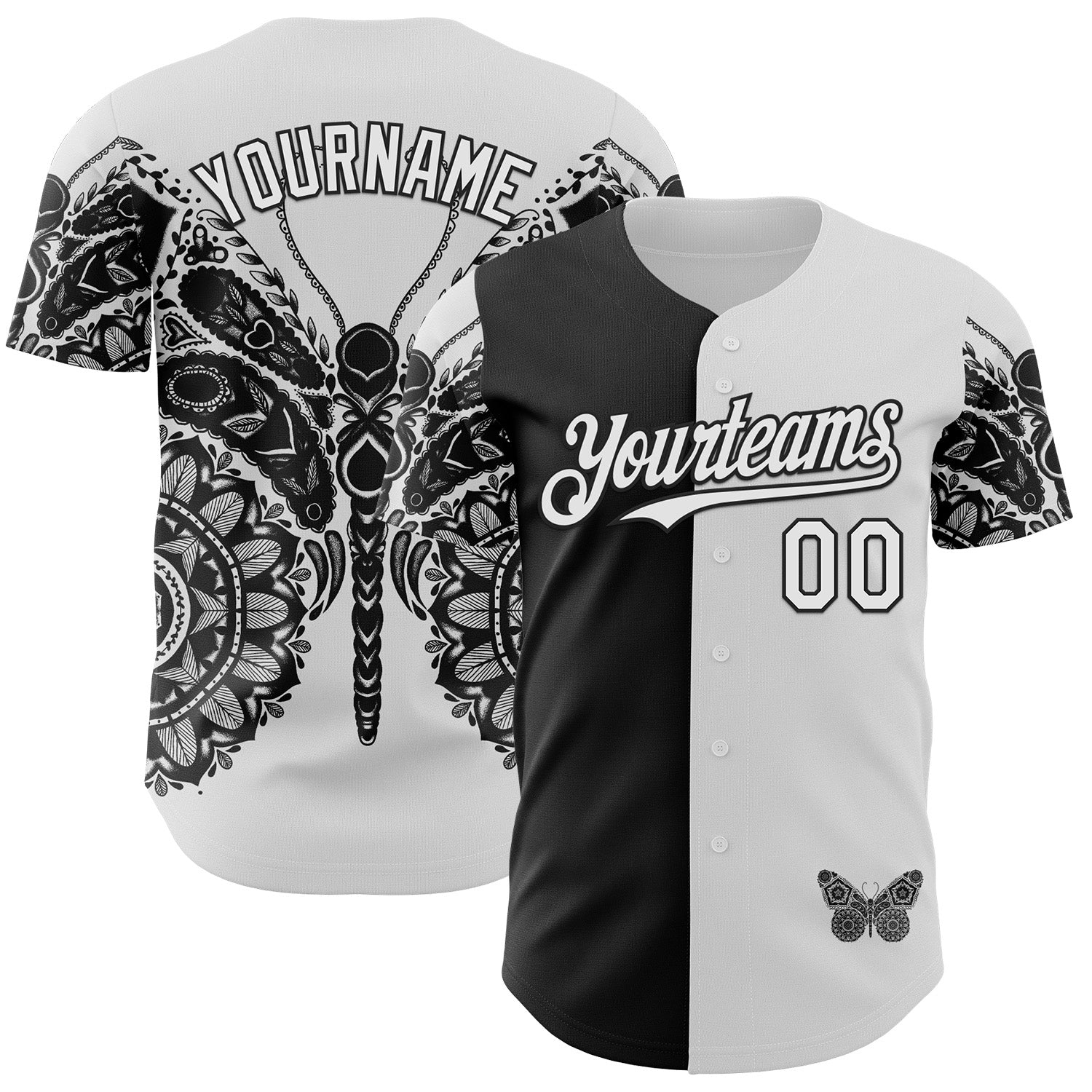 Fansidea-group-collabs Custom White White-Black 3D Tobe Fonseca Ornamental Butterfly Authentic Baseball Jersey - $34.99 at Proof Eyewear