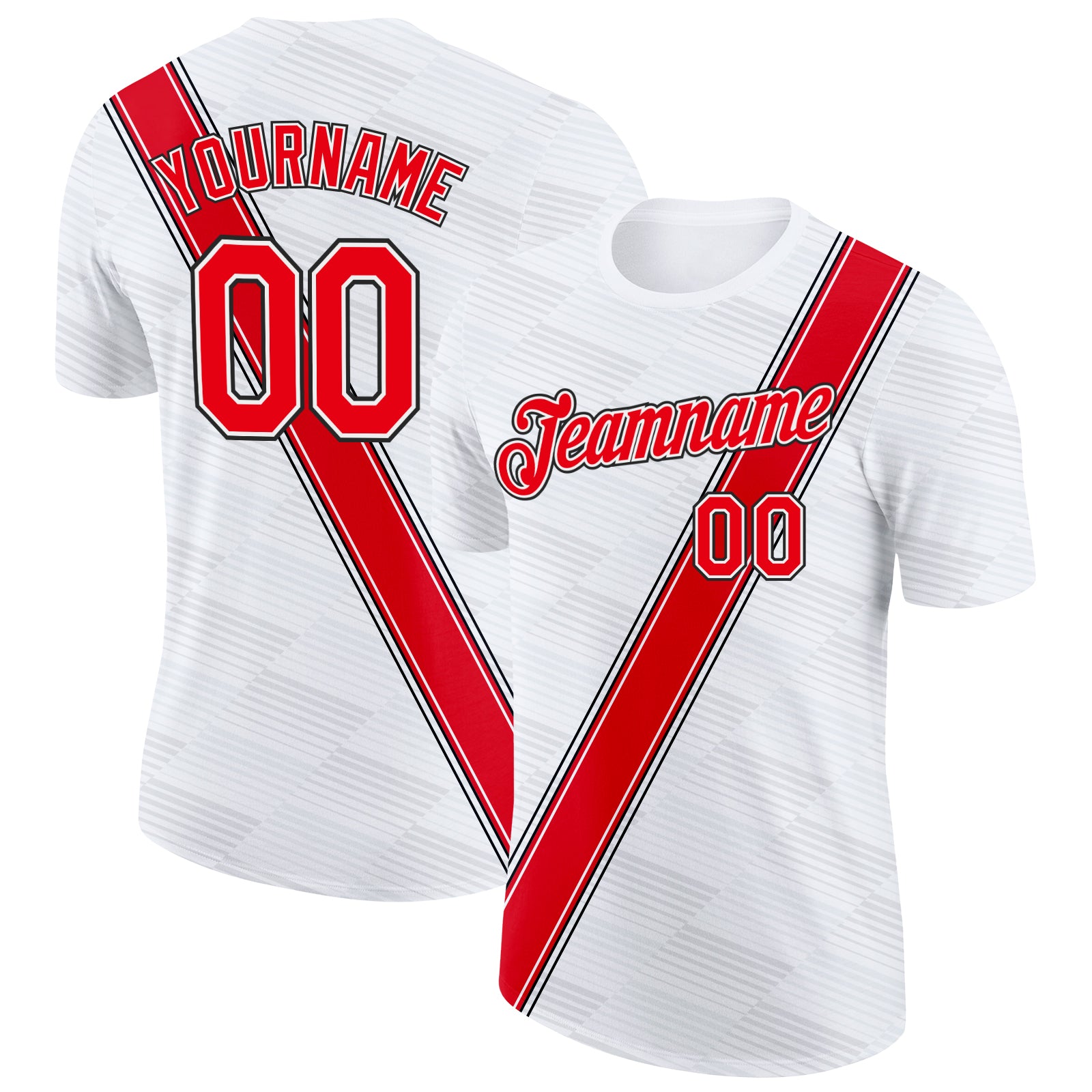 FansIdea Custom White Fire Red-Black Canada Line Soccer Jersey Performance T-Shirt - $14.99 at Proof Eyewear