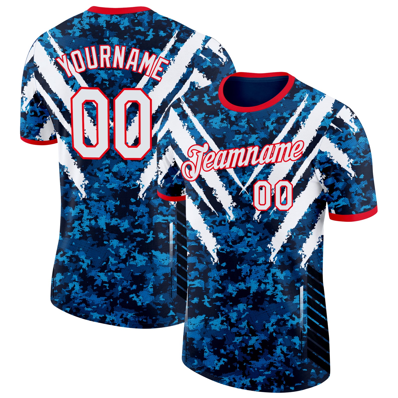 FansIdea Custom Blue White-Fire Red Slovakia Soccer Jersey Performance T-Shirt - $14.99 at Proof Eyewear
