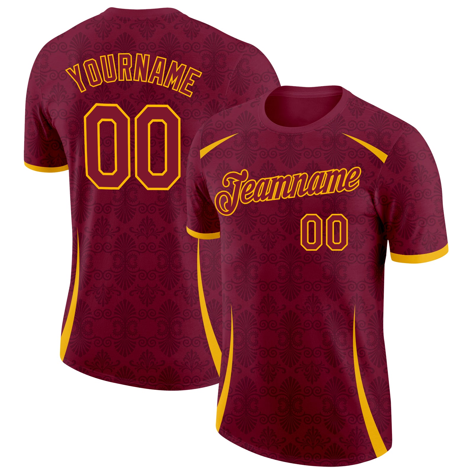 FansIdea Custom Crimson Gold Italy Subtle Soccer Jersey Performance T-Shirt - $14.99 at Proof Eyewear
