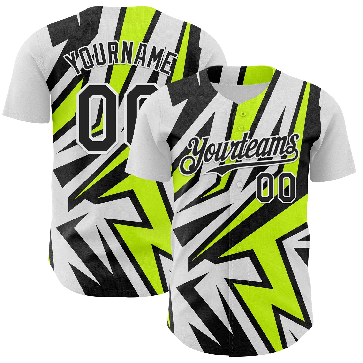 FansIdea Custom White Black-Green Car Racing Formula Auto Motorsport Authentic Baseball Jersey - $29.99 at Proof Eyewear