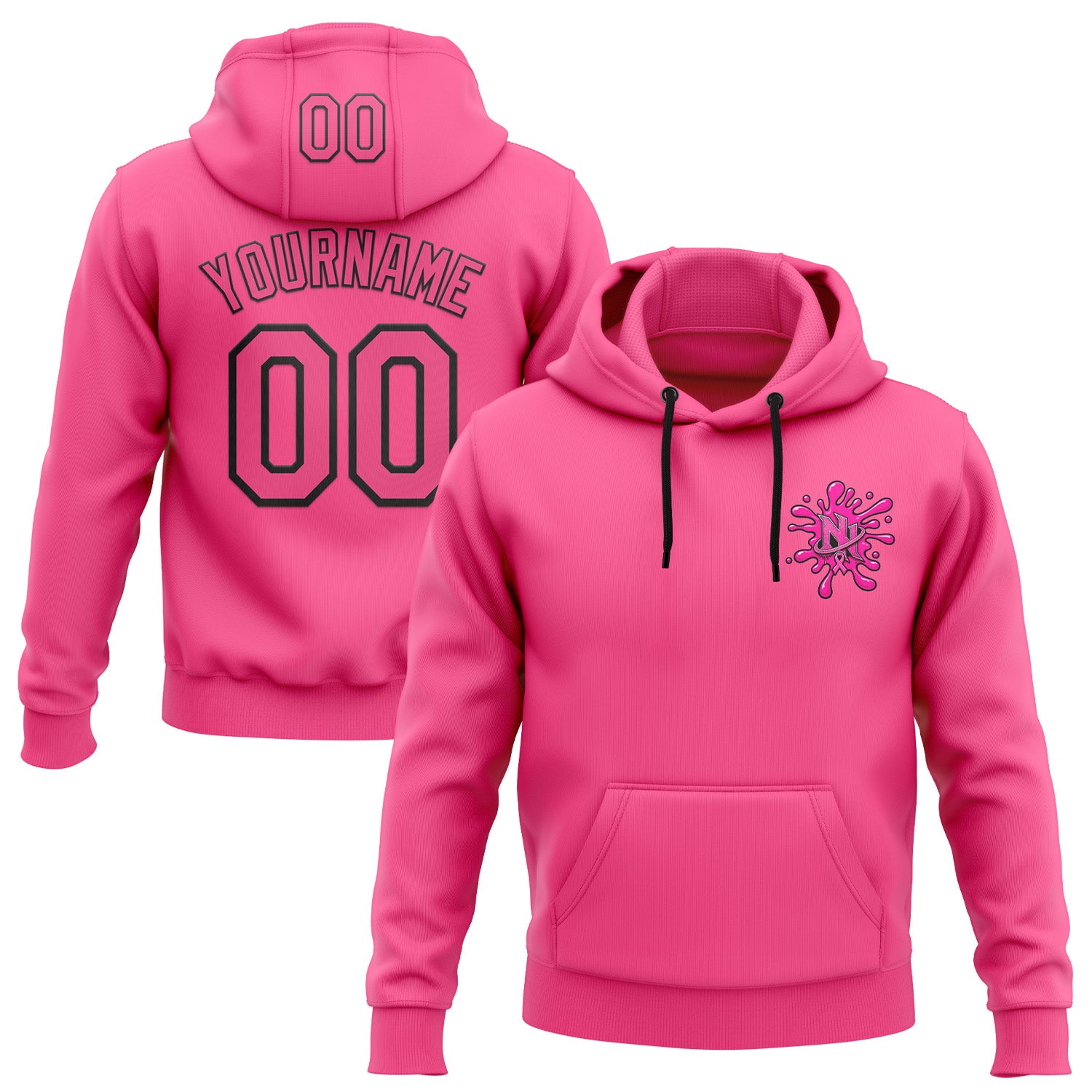Fansidea-group-collabs Custom Stitched Hot Pink-Black 2026 Nasty Nation Balling For Boobies Pullover Sweatshirt Hoodie - $42.99 at Proof Eyewear