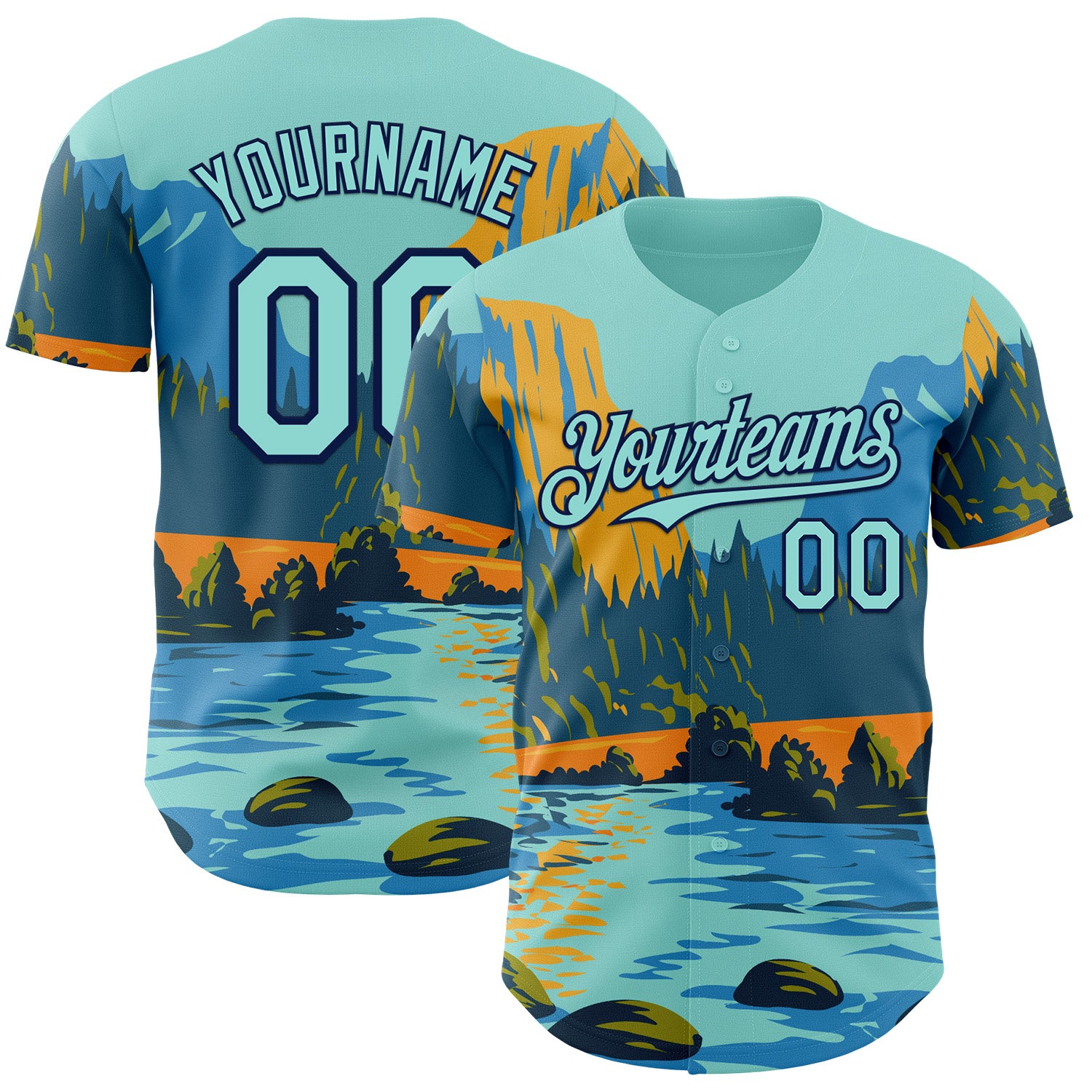 Fansidea-artist-collabs Custom Ice Blue-Navy Aloysius Patrimonio Voyageurs National Park WPA Authentic Baseball Jersey - $34.99 at Proof Eyewear