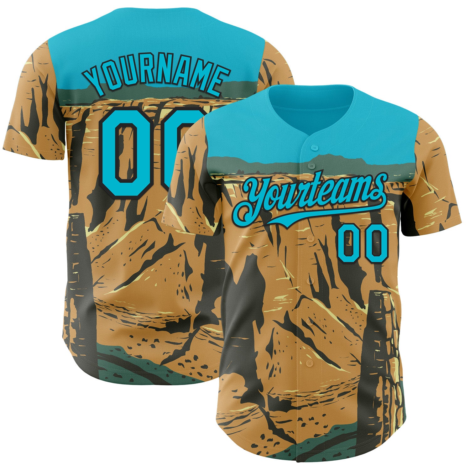 Fansidea-artist-collabs Custom Lakes Blue Yellow-Black Aloysius Patrimonio Canyon De Chelly National Monument WPA Authentic Baseball Jersey - $34.99 at Proof Eyewear
