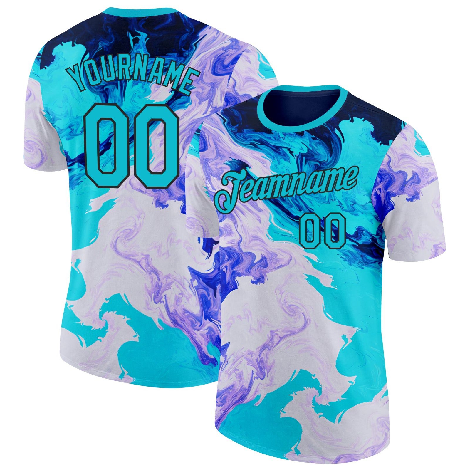 FansIdea Custom Purple Lakes Blue-Black Bowling Liquid Performance T-Shirt - $14.99 at Proof Eyewear