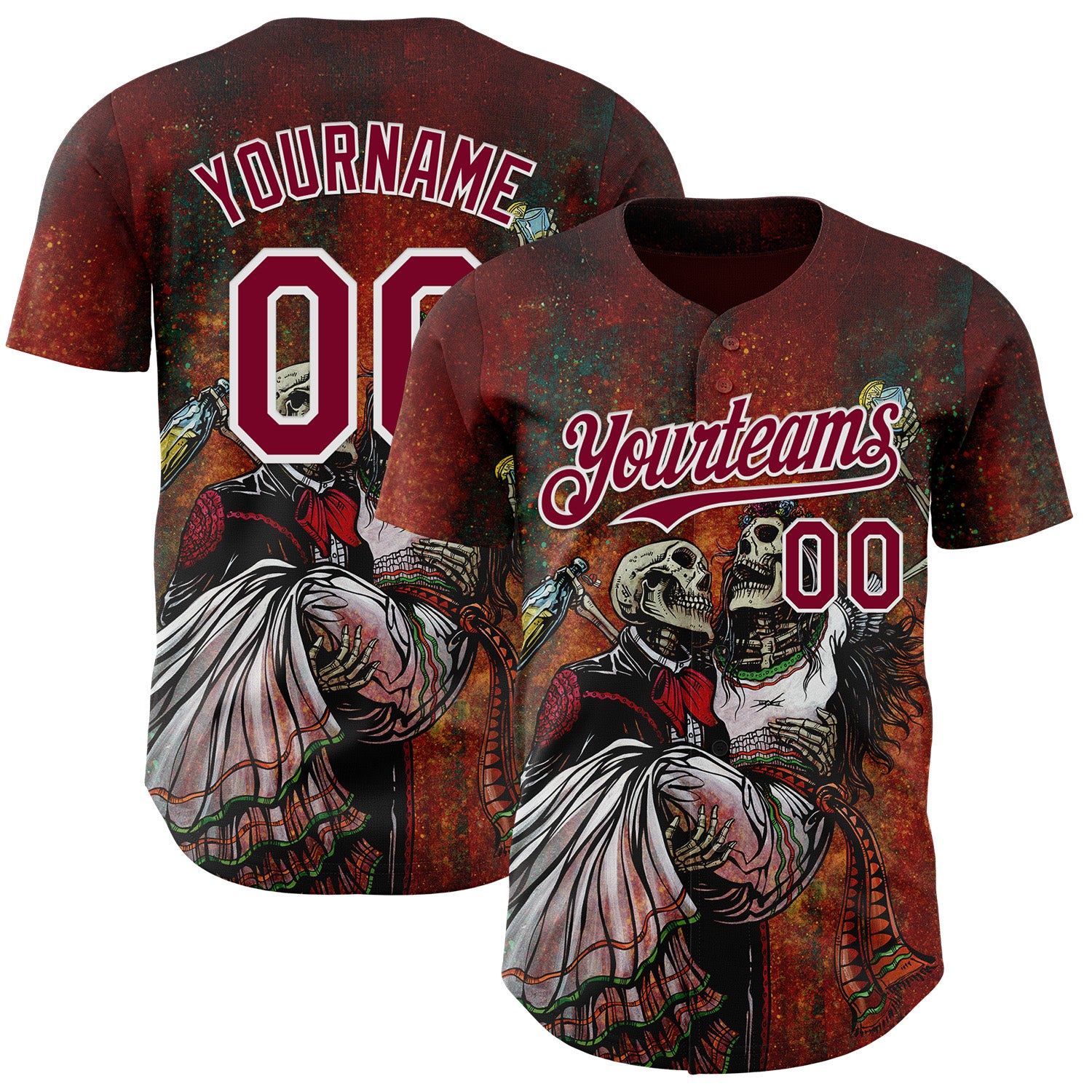 Fansidea-artist-collabs Custom Red Maroon-White David Lozeau Bottoms Up Authentic Baseball Jersey - $34.99 at Proof Eyewear