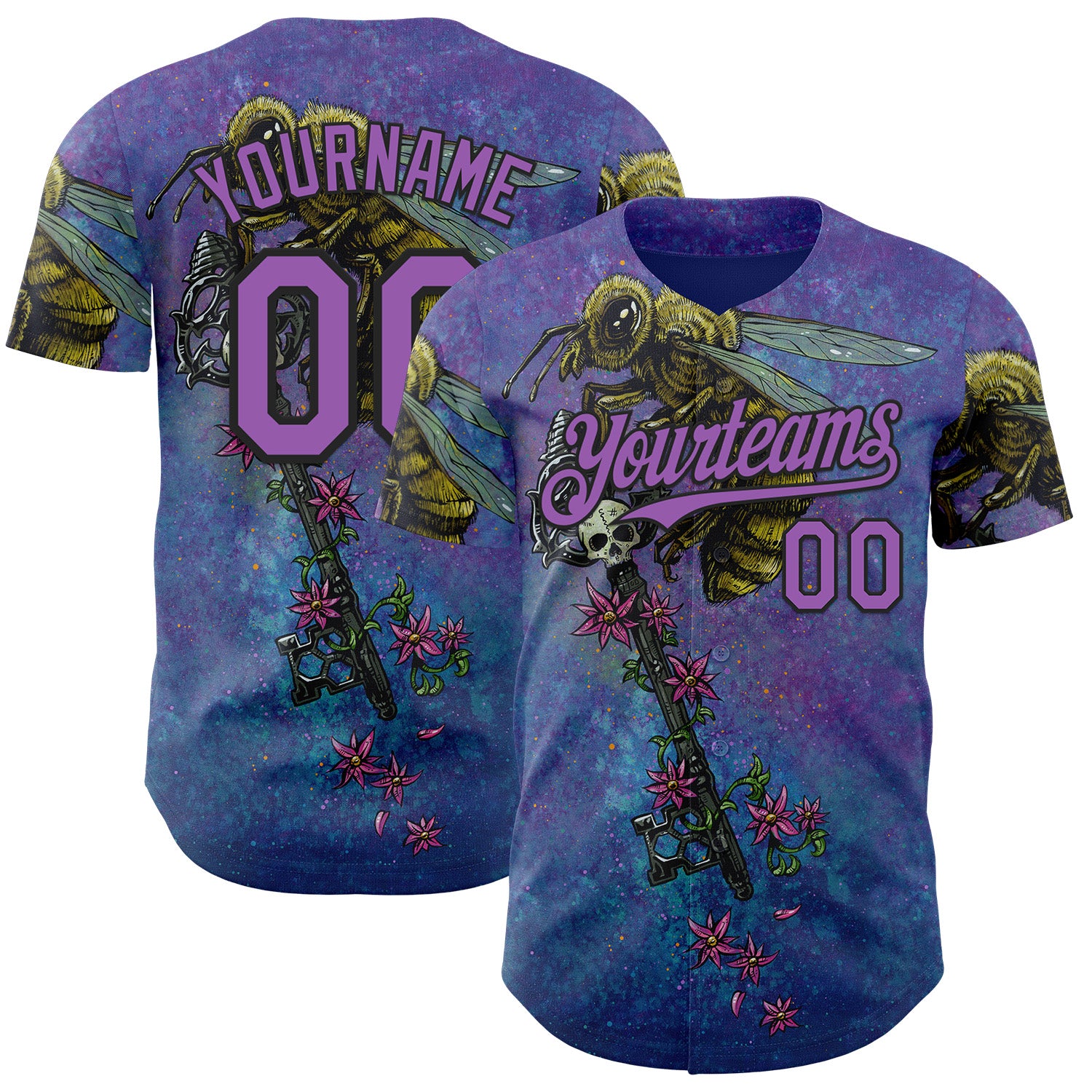Fansidea-artist-collabs Custom Purple Medium Purple-Black David Lozeau The Beekeeper Authentic Baseball Jersey - $34.99 at Proof Eyewear