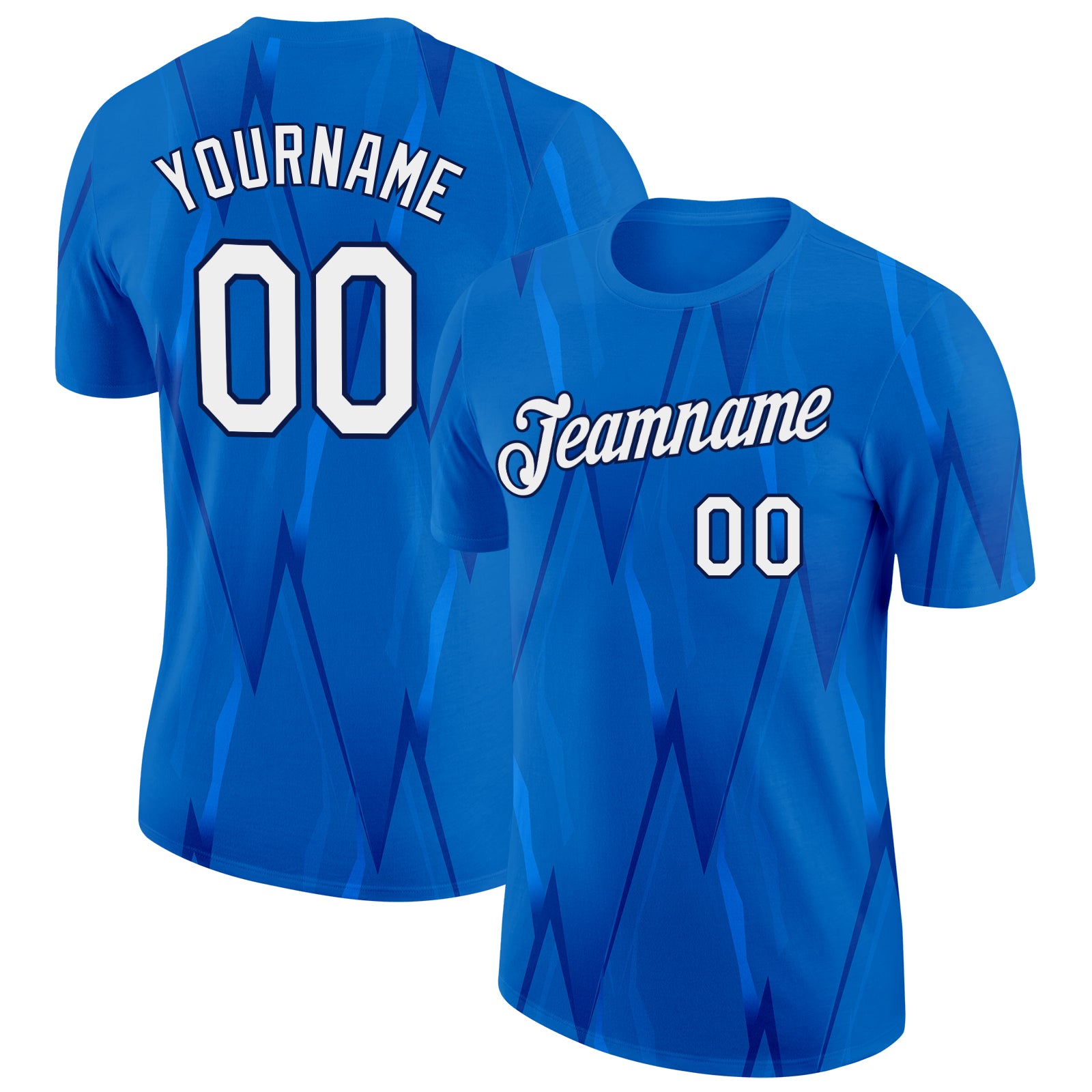 FansIdea Custom Blue White-Navy Italy Line Soccer Jersey Performance T-Shirt - $14.99 at Proof Eyewear