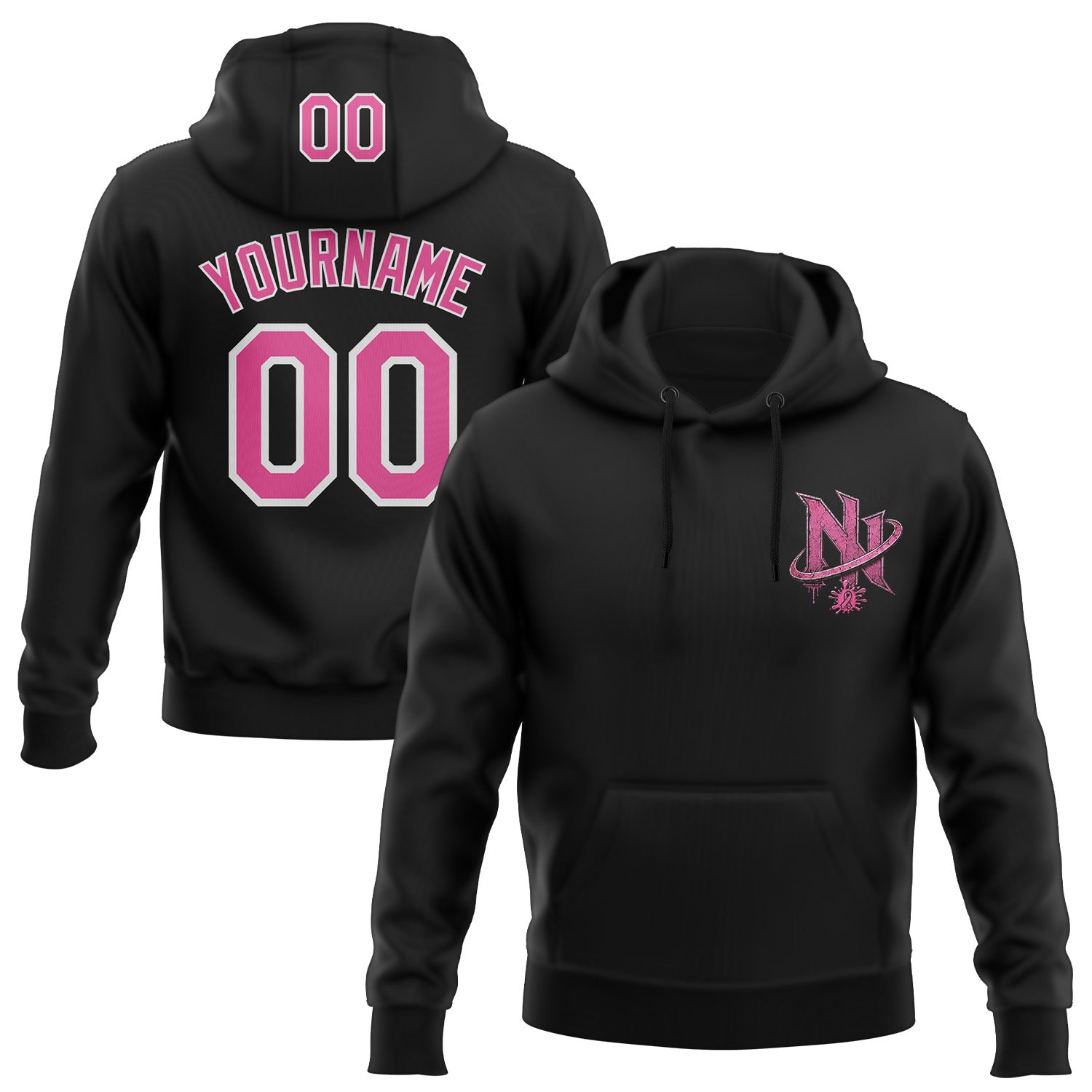 Fansidea-group-collabs Custom Stitched Black Pink-White 2026 Nasty Nation Balling For Boobies Pullover Sweatshirt Hoodie - $42.99 at Proof Eyewear