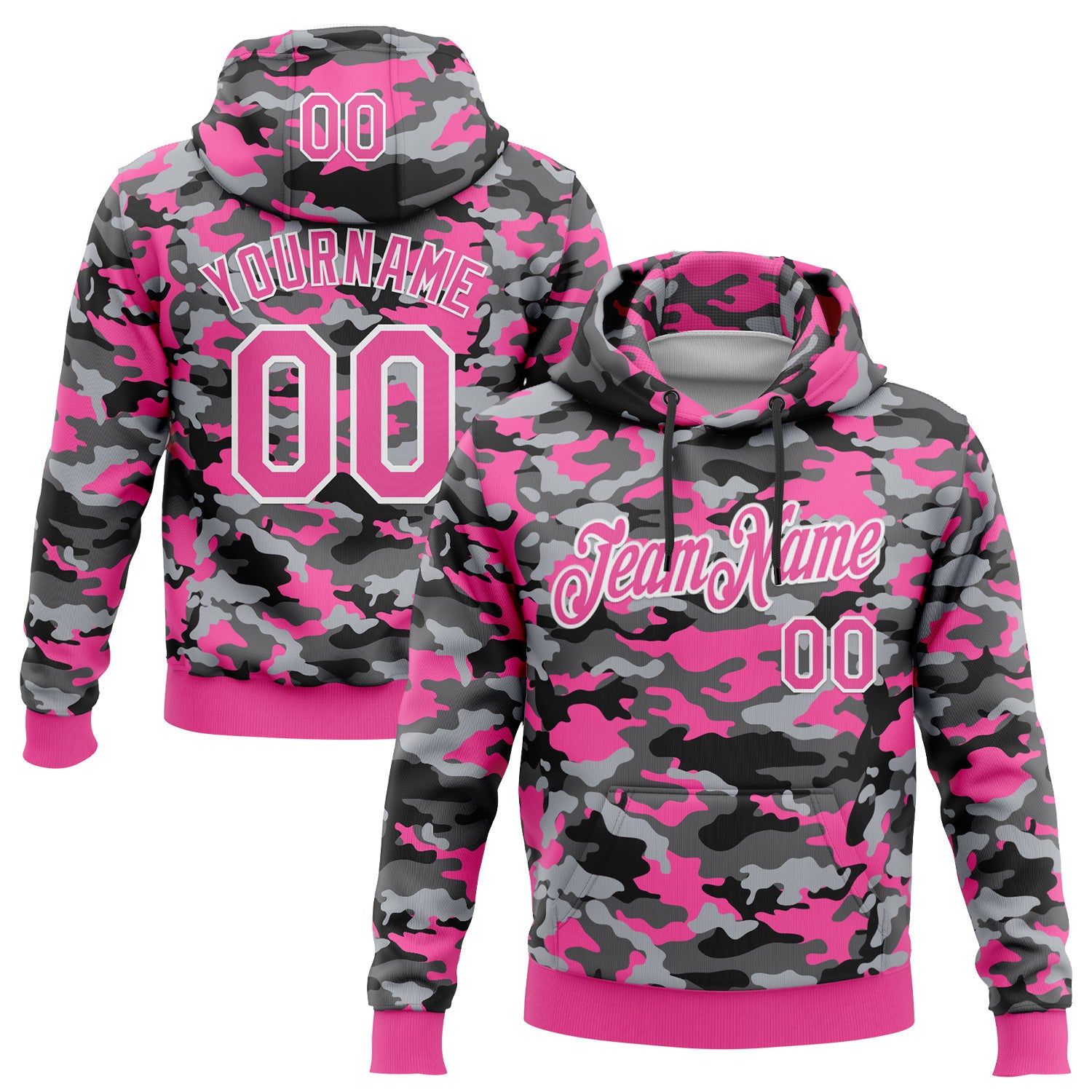 FansIdea Custom Stitched Camo Pink-White Salute To Service Pullover Sweatshirt Hoodie - $32.99 at Proof Eyewear
