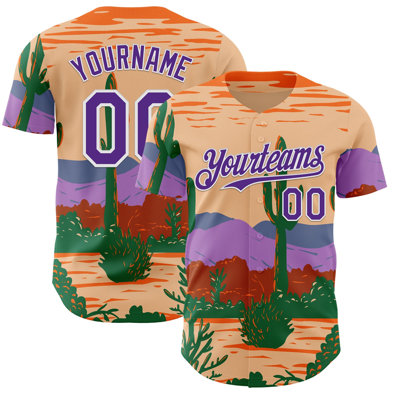 Fansidea-artist-collabs Custom City Cream Purple-White Aloysius Patrimonio Sonoran Desert National Monument WPA Authentic Baseball Jersey - $34.99 at Proof Eyewear