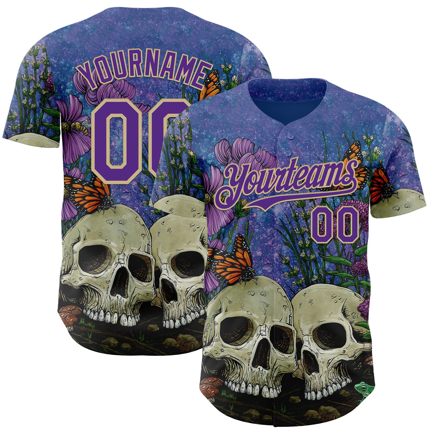 Fansidea-artist-collabs Custom Purple-Vegas Gold David Lozeau Together Forever Authentic Baseball Jersey - $34.99 at Proof Eyewear