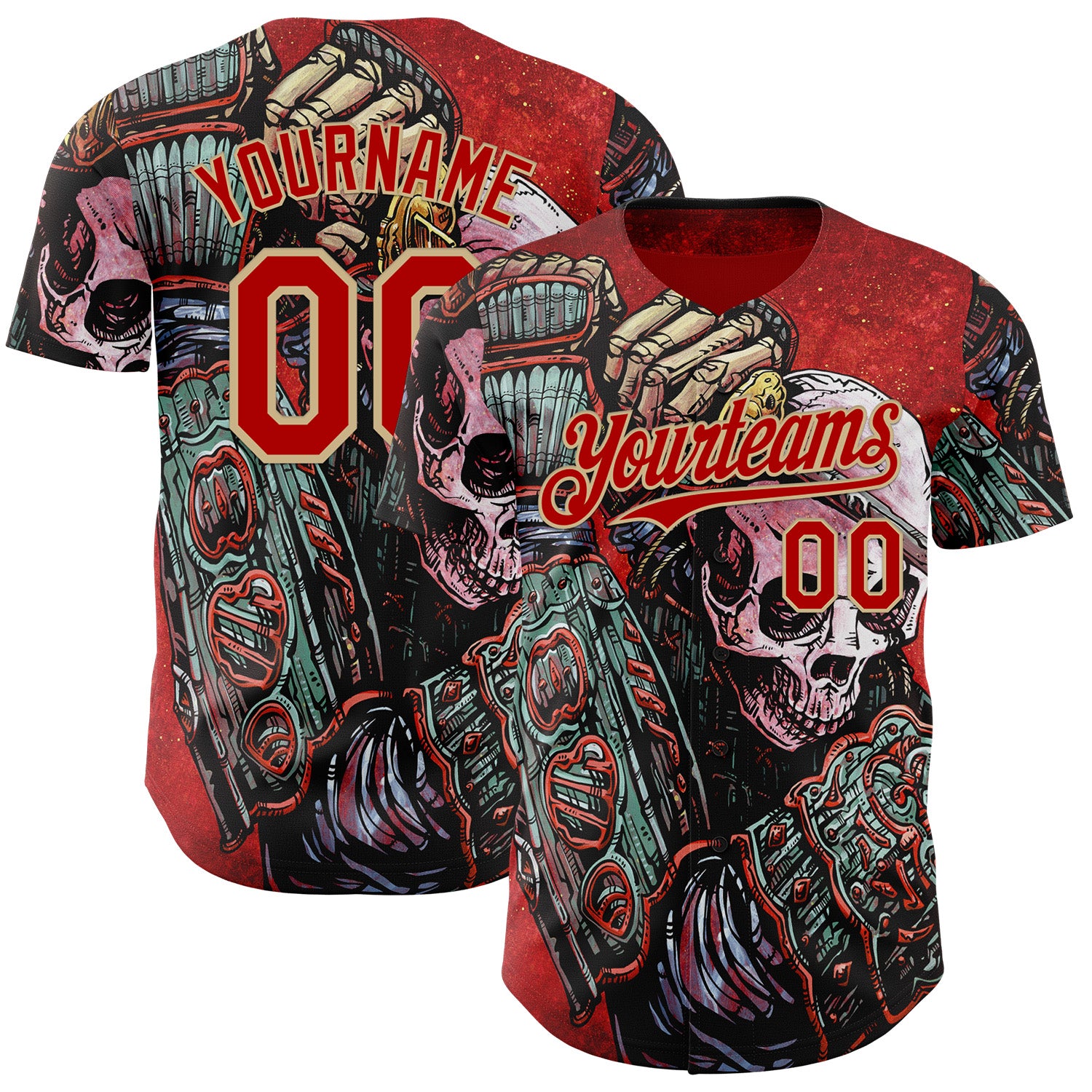 Fansidea-artist-collabs Custom Red-Vegas Gold David Lozeau Strength Authentic Baseball Jersey - $34.99 at Proof Eyewear