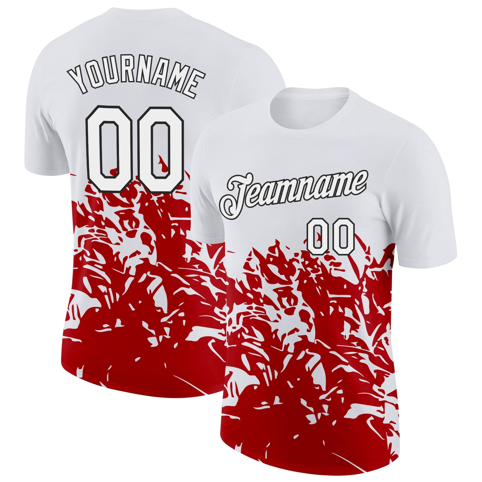 FansIdea Custom White Red-Black Poland Abstract Fragment Pattern Soccer Jersey Performance T-Shirt - $14.99 at Proof Eyewear
