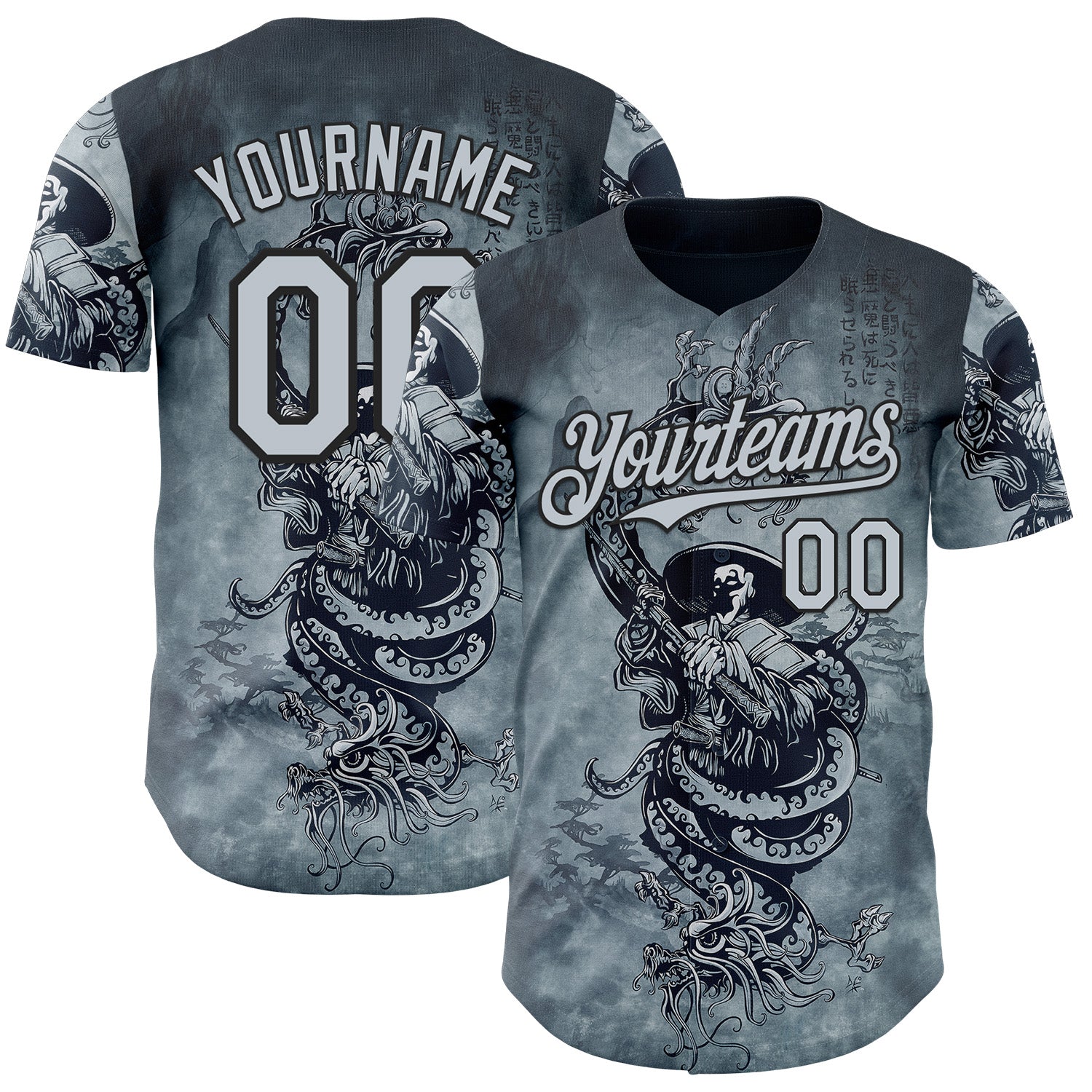 Fansidea-artist-collabs Custom Silver Silver-Black David Lozeau In Death The Demon Sleeps Authentic Baseball Jersey - $34.99 at Proof Eyewear