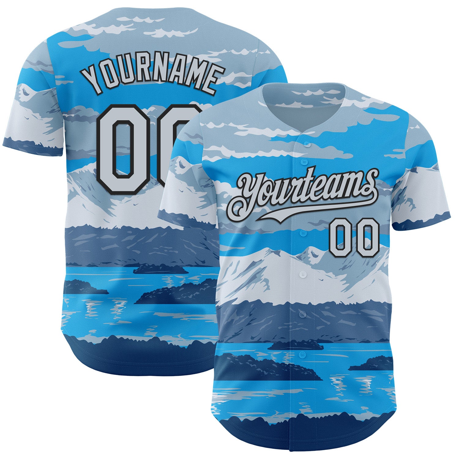 Fansidea-artist-collabs Custom Blue Silver-Black Aloysius Patrimonio Lake Clark National Park Alaska Usa WPA Authentic Baseball Jersey - $34.99 at Proof Eyewear