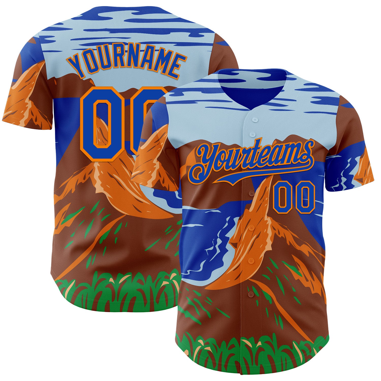 Fansidea-artist-collabs Custom Brown Thunder Blue-Bay Orange Aloysius Patrimonio Channel Islands National Park WPA Authentic Baseball Jersey - $34.99 at Proof Eyewear