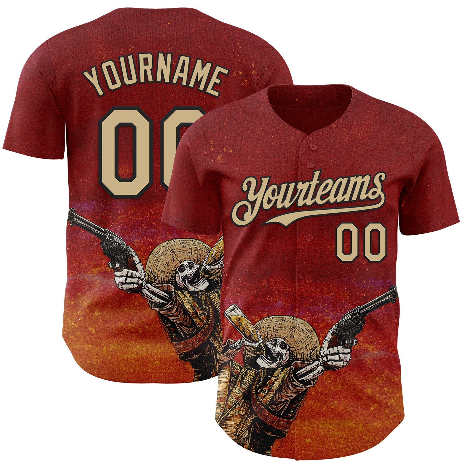 Fansidea-artist-collabs Custom Red Vegas Gold-Black David Lozeau Shot For Shot Authentic Baseball Jersey - $34.99 at Proof Eyewear