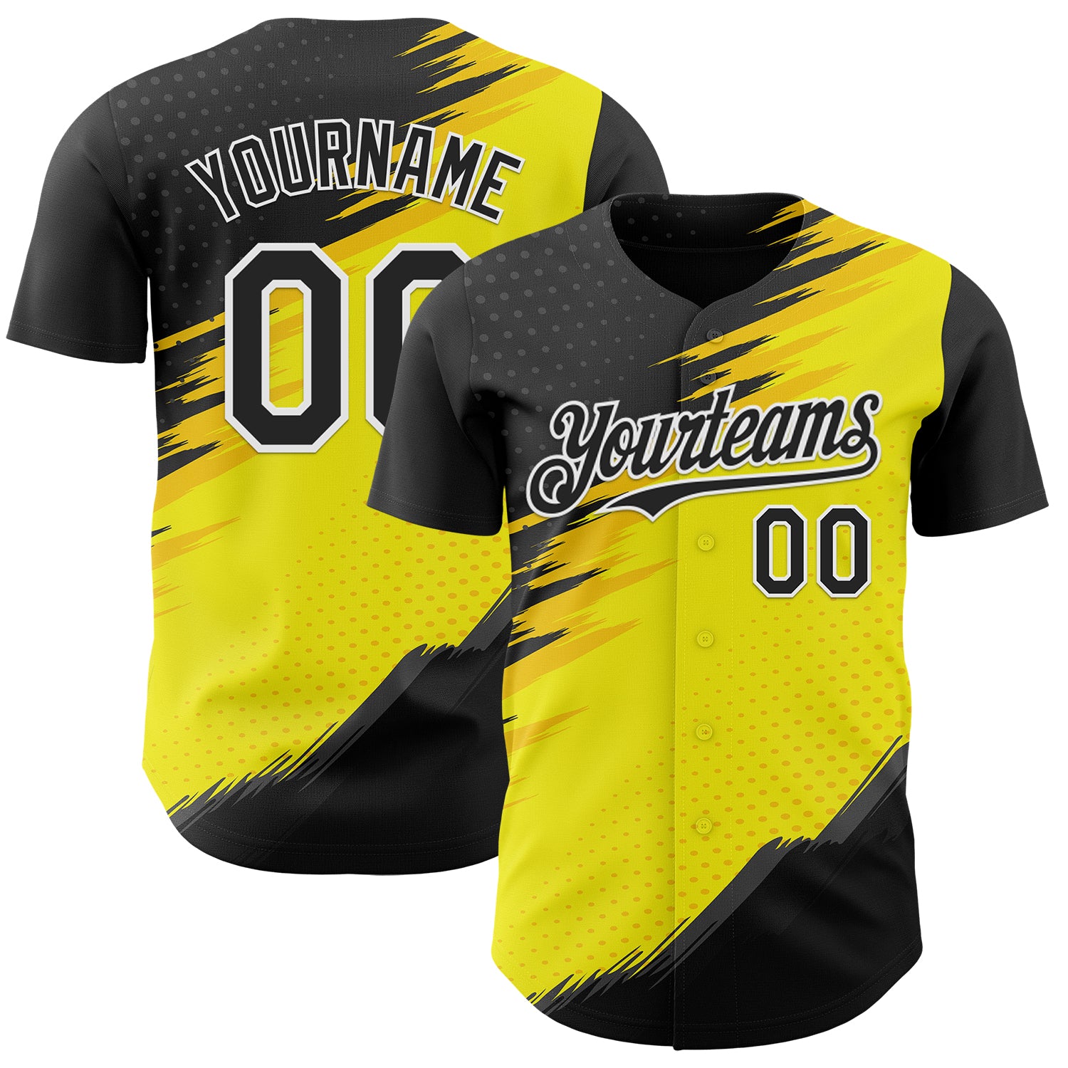 FansIdea Custom Black White-Yellow Car Racing Formula Auto Motorsport Authentic Baseball Jersey - $29.99 at Proof Eyewear