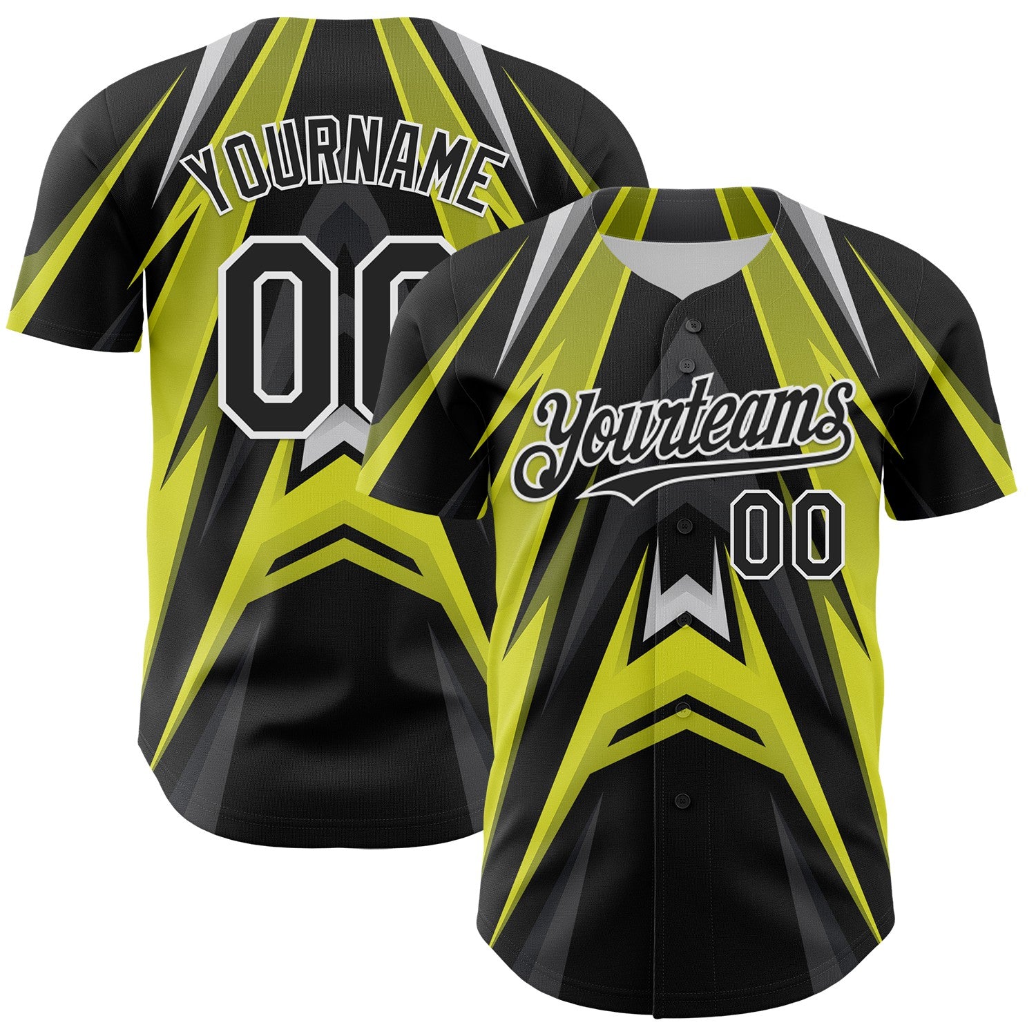 FansIdea Custom Black White Green-Gray Car Racing Formula Auto Motorsport Authentic Baseball Jersey - $29.99 at Proof Eyewear