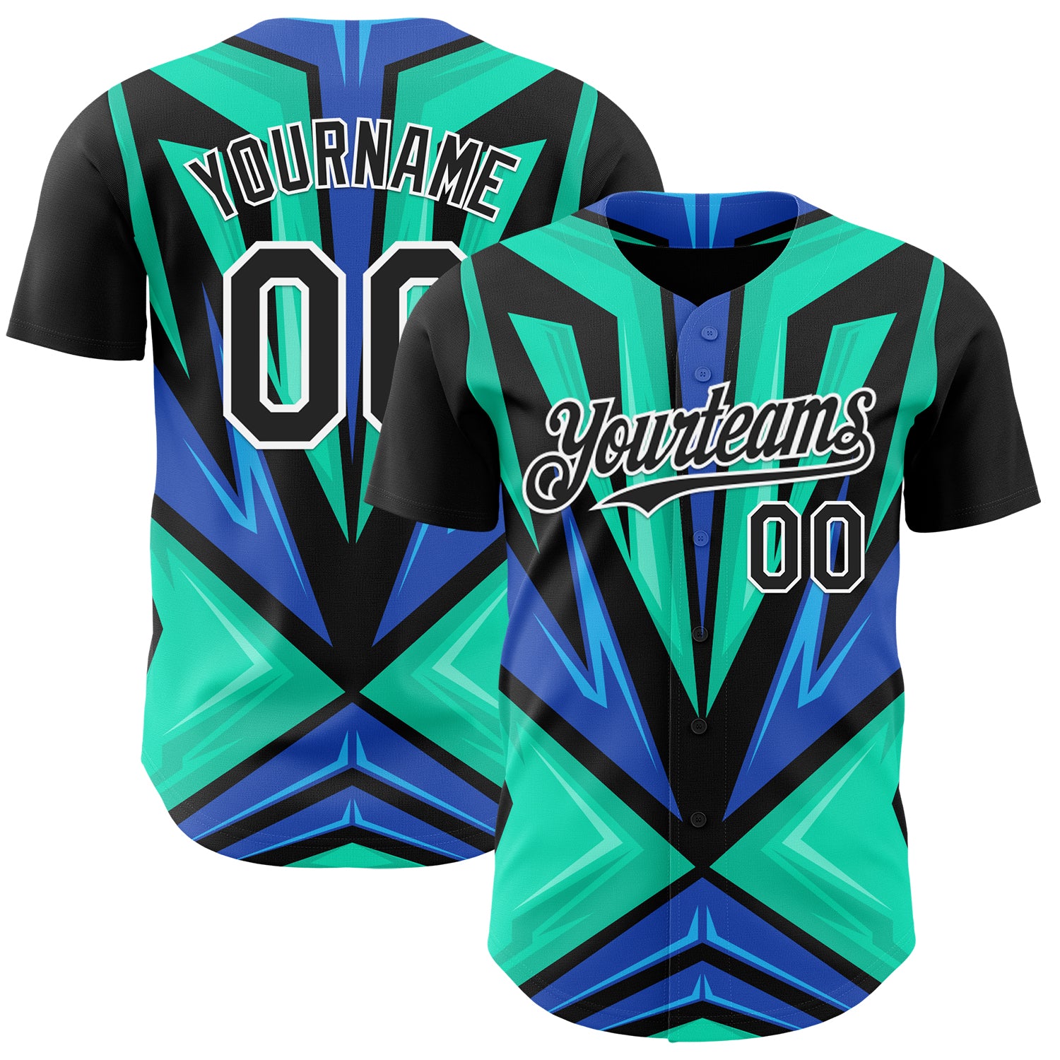 FansIdea Custom Black White Aqua-Purple Car Racing Formula Auto Motorsport Authentic Baseball Jersey - $29.99 at Proof Eyewear
