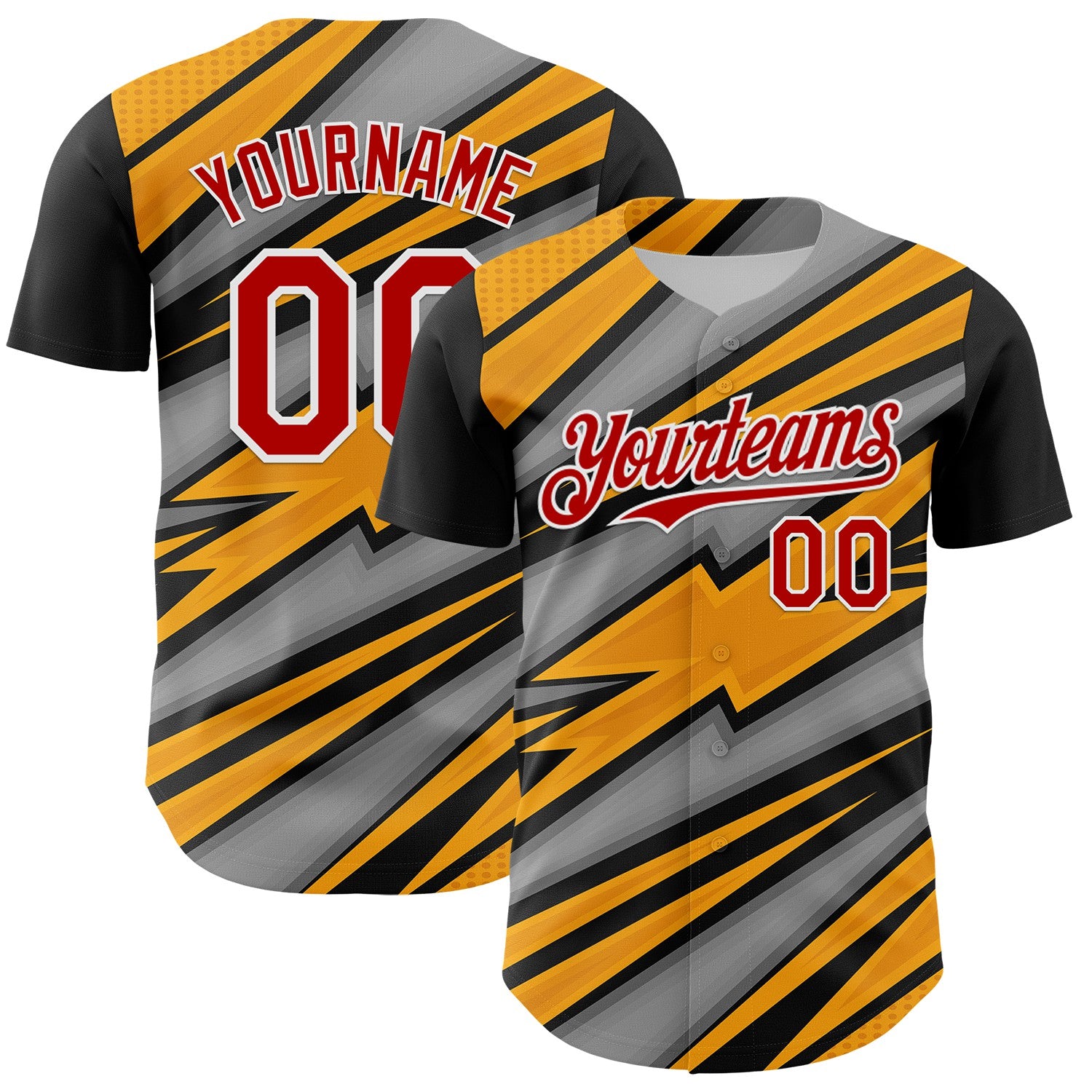 FansIdea Custom Black Red White Yellow-Gray Car Racing Formula Auto Motorsport Authentic Baseball Jersey - $29.99 at Proof Eyewear