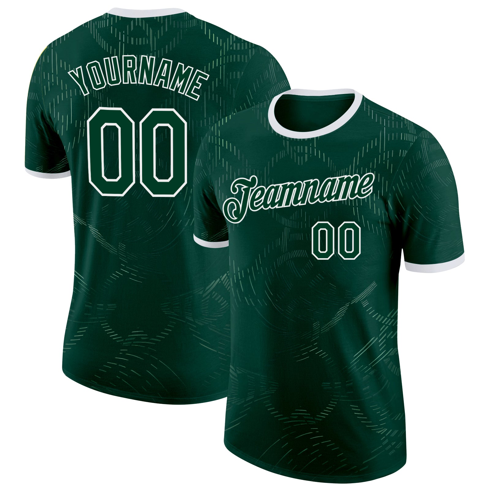Custom Green White Ireland Celtic Knot Soccer Jersey Performance T-Shirt