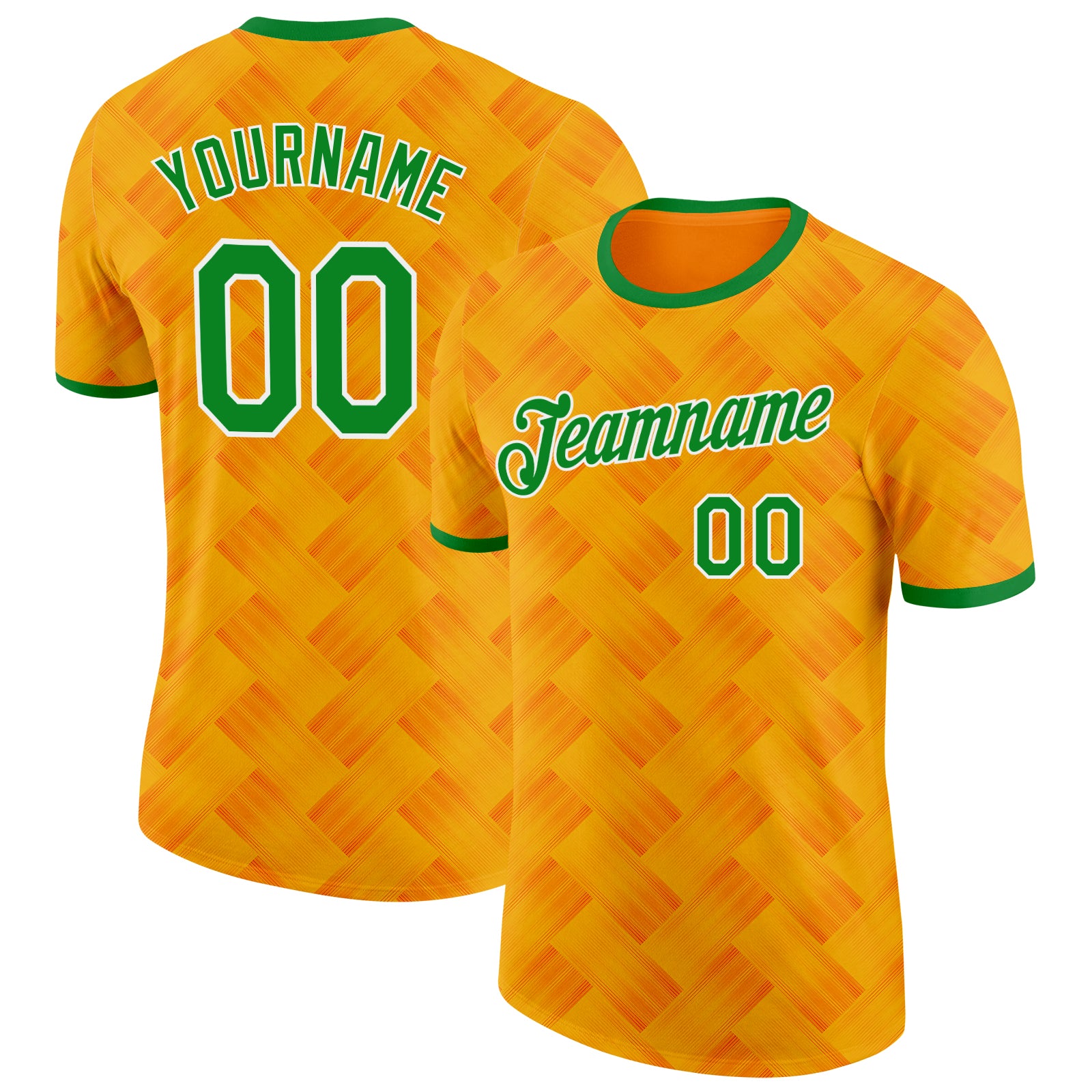 FansIdea Custom Orange Grass Green-White Cote d'Ivoire Line Soccer Jersey Performance T-Shirt - $14.99 at Proof Eyewear