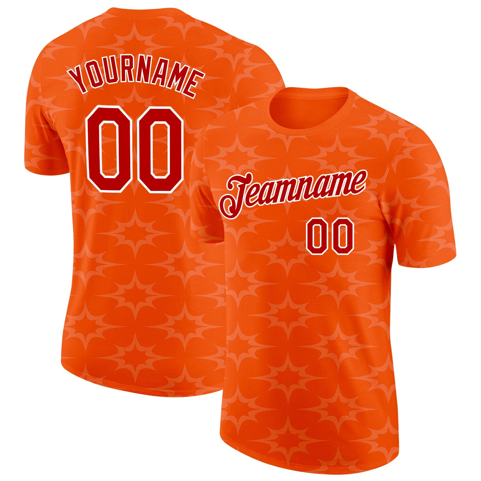 FansIdea Custom Orange Red-White Netherlands Abstract Pattern Soccer Jersey Performance T-Shirt - $14.99 at Proof Eyewear