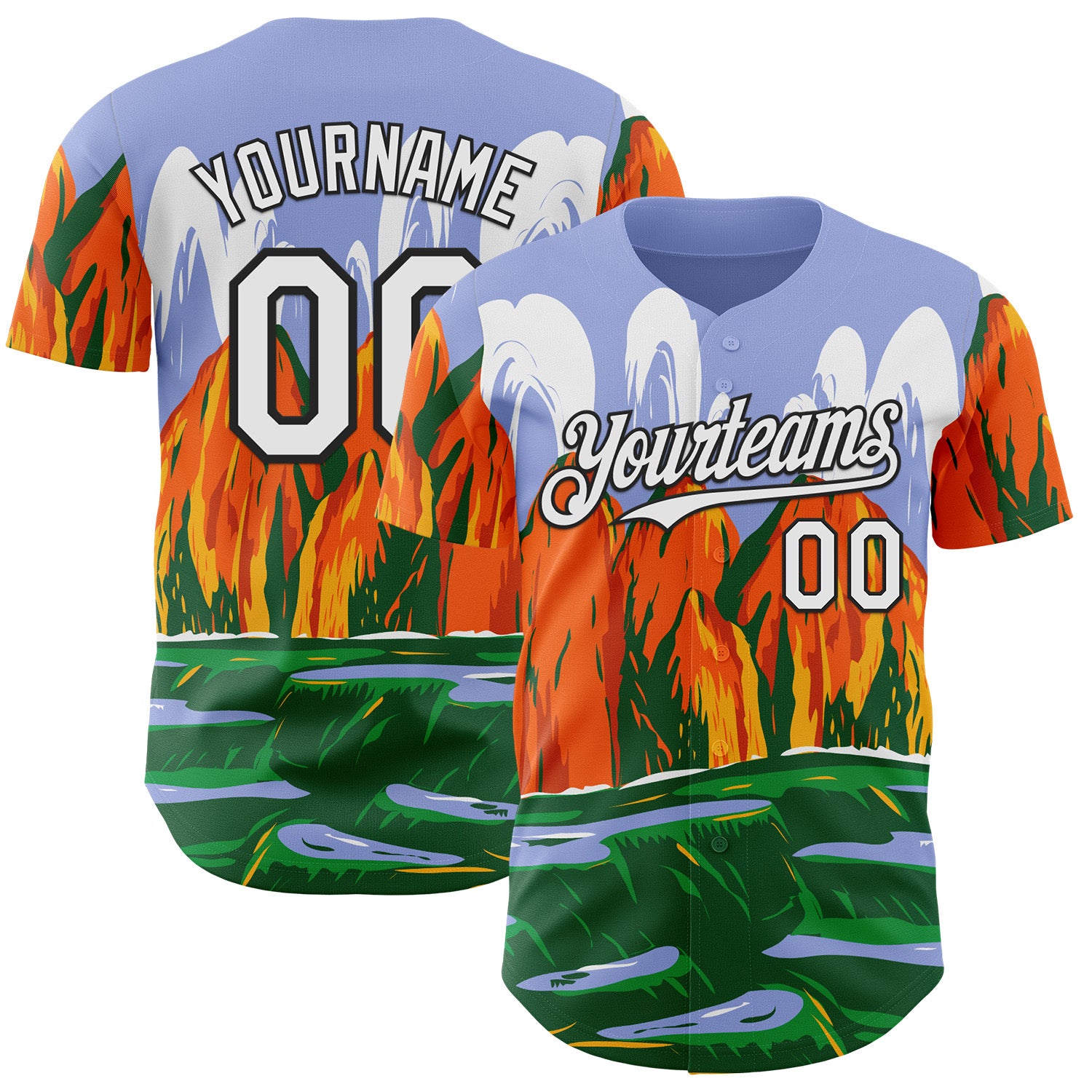 Fansidea-artist-collabs Custom Purple White Orange Green-Black Aloysius Patrimonio Fly Geyser Black Rock Desert WPA Authentic Baseball Jersey - $34.99 at Proof Eyewear