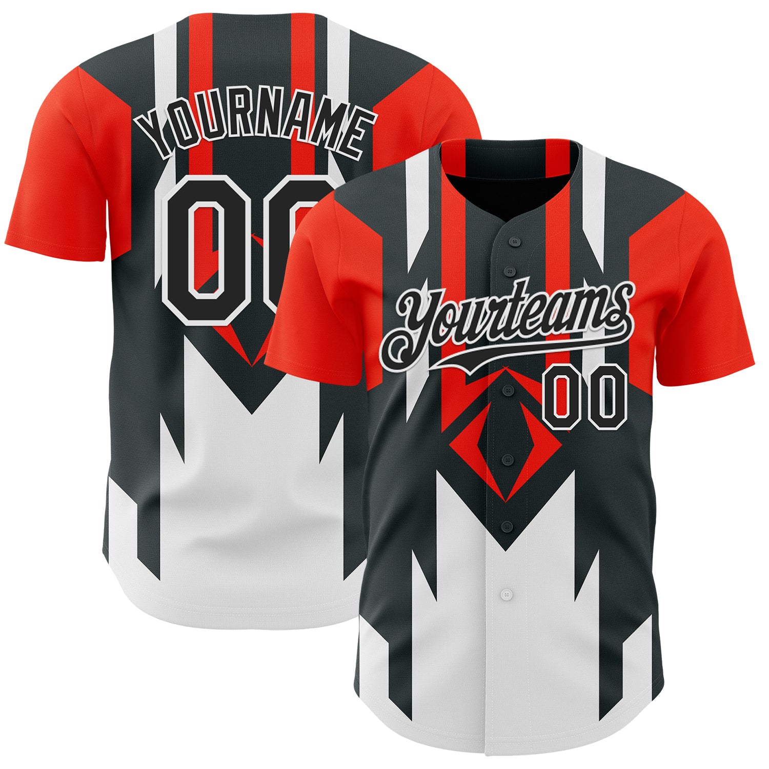 FansIdea Custom Red Black-White Car Racing Formula Auto Motorsport Authentic Baseball Jersey - $29.99 at Proof Eyewear