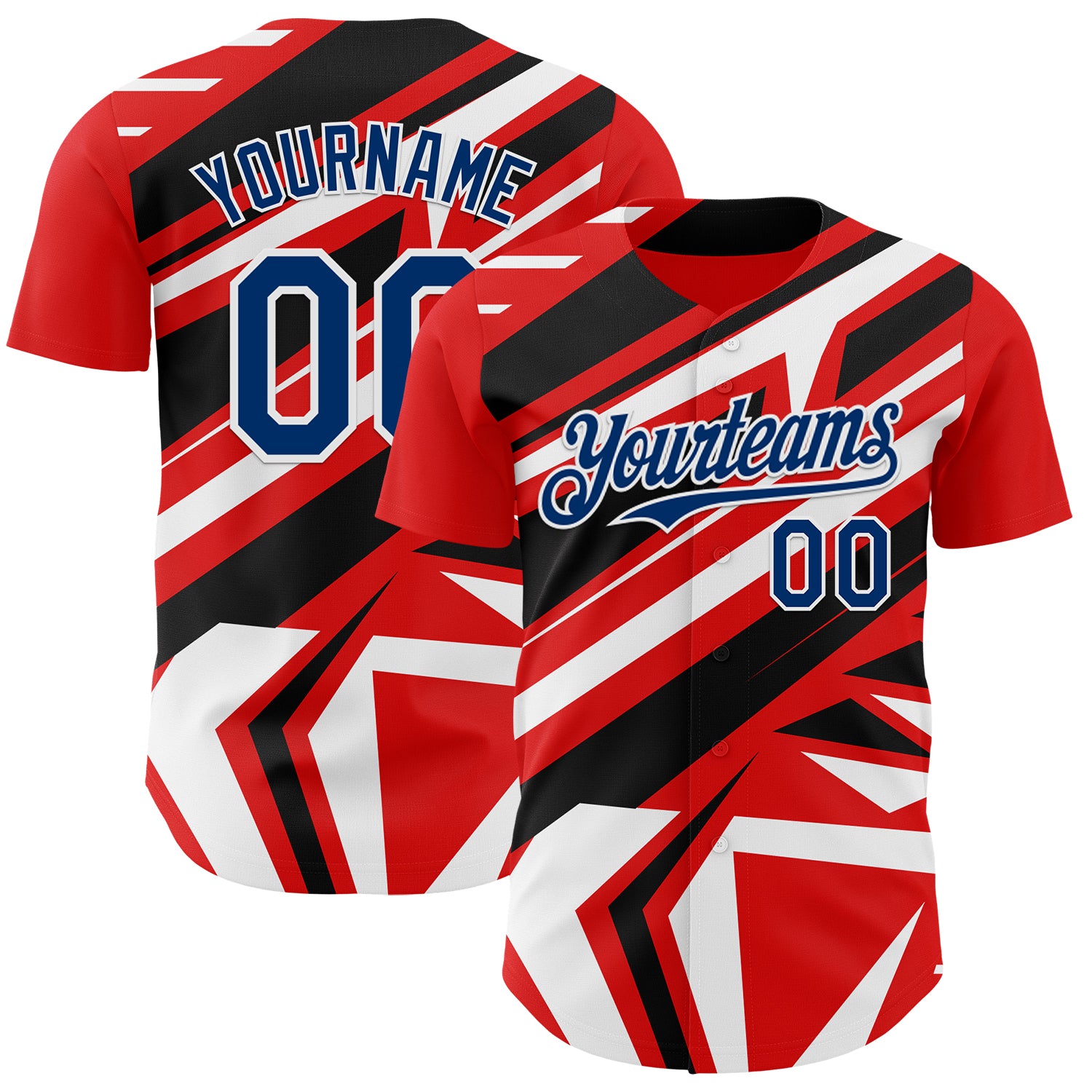 FansIdea Custom Red USA Navy Blue White-Black Car Racing Formula Auto Motorsport Authentic Baseball Jersey - $29.99 at Proof Eyewear