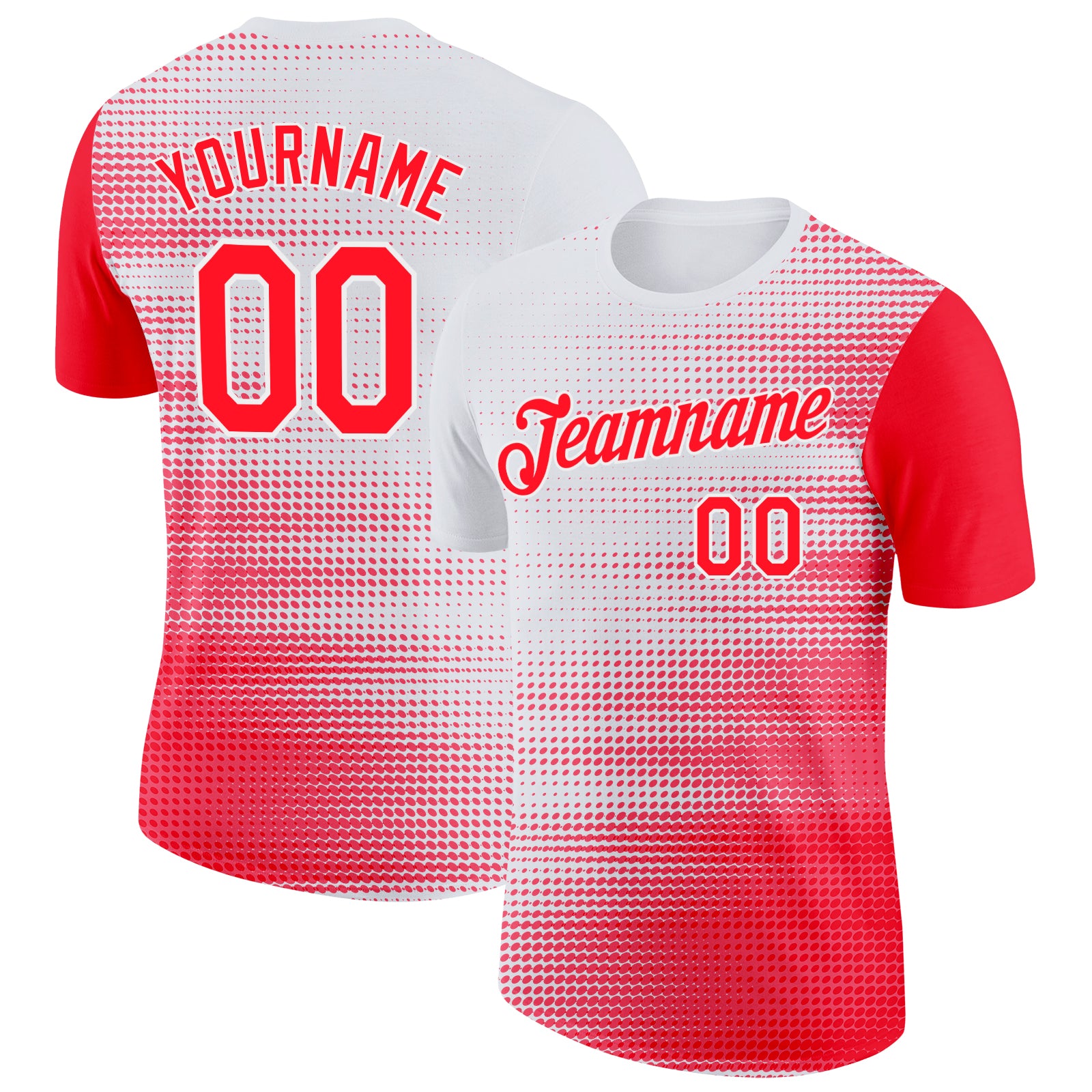 FansIdea Custom White Red Canada Round Soccer Jersey Performance T-Shirt - $14.99 at Proof Eyewear
