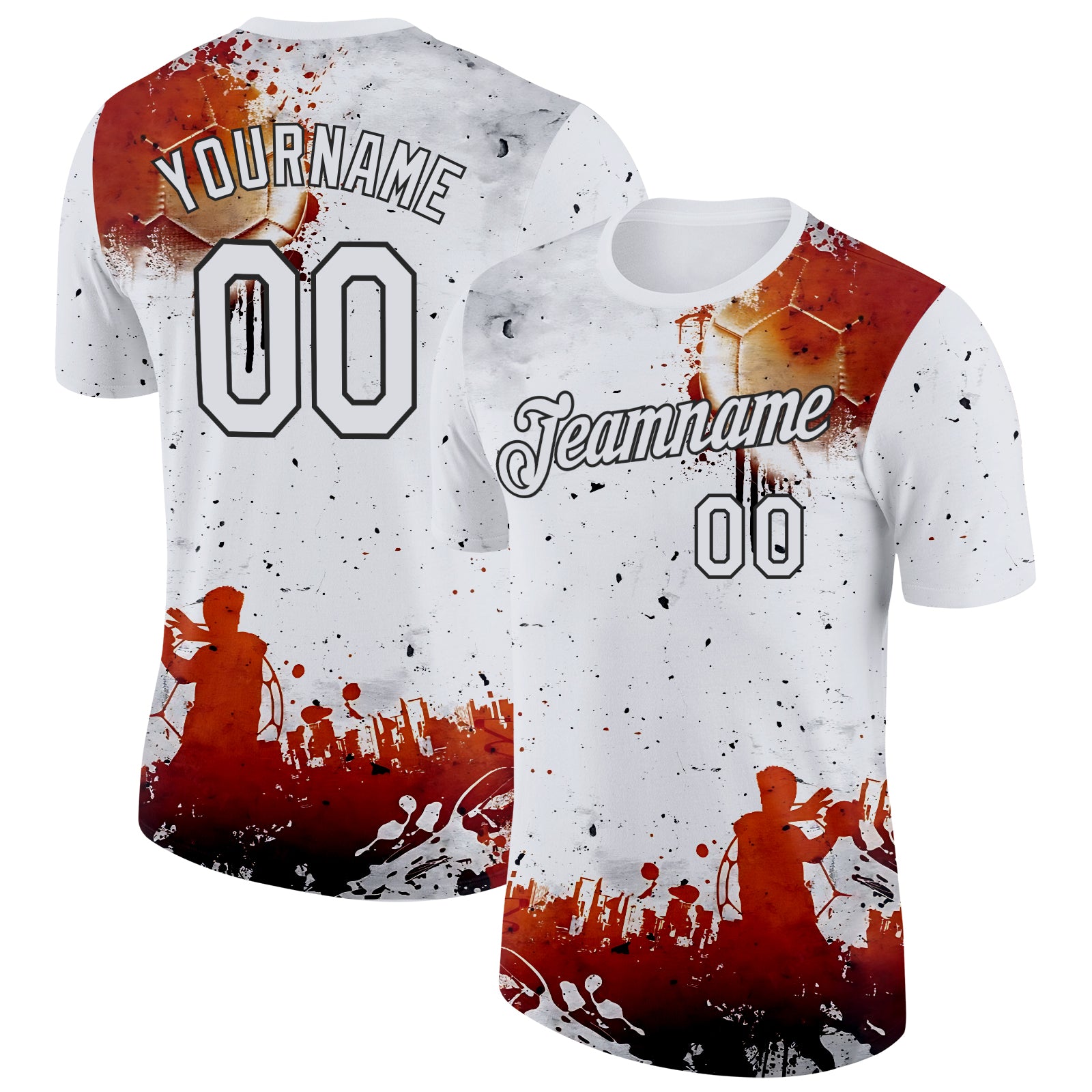 FansIdea Custom White Red-Black Handball Performance T-Shirt - $14.99 at Proof Eyewear