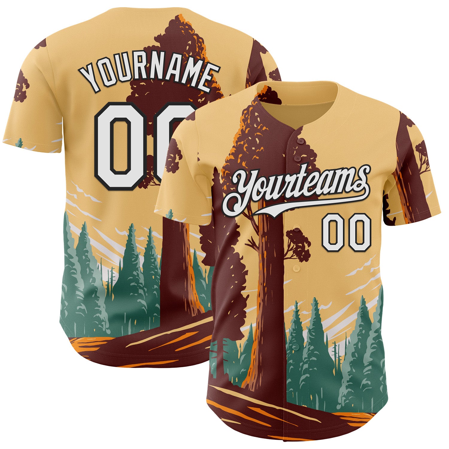 Fansidea-artist-collabs Custom Yellow White Brown Green-Black Aloysius Patrimonio General Grant Tree Trail WPA Authentic Baseball Jersey - $34.99 at Proof Eyewear