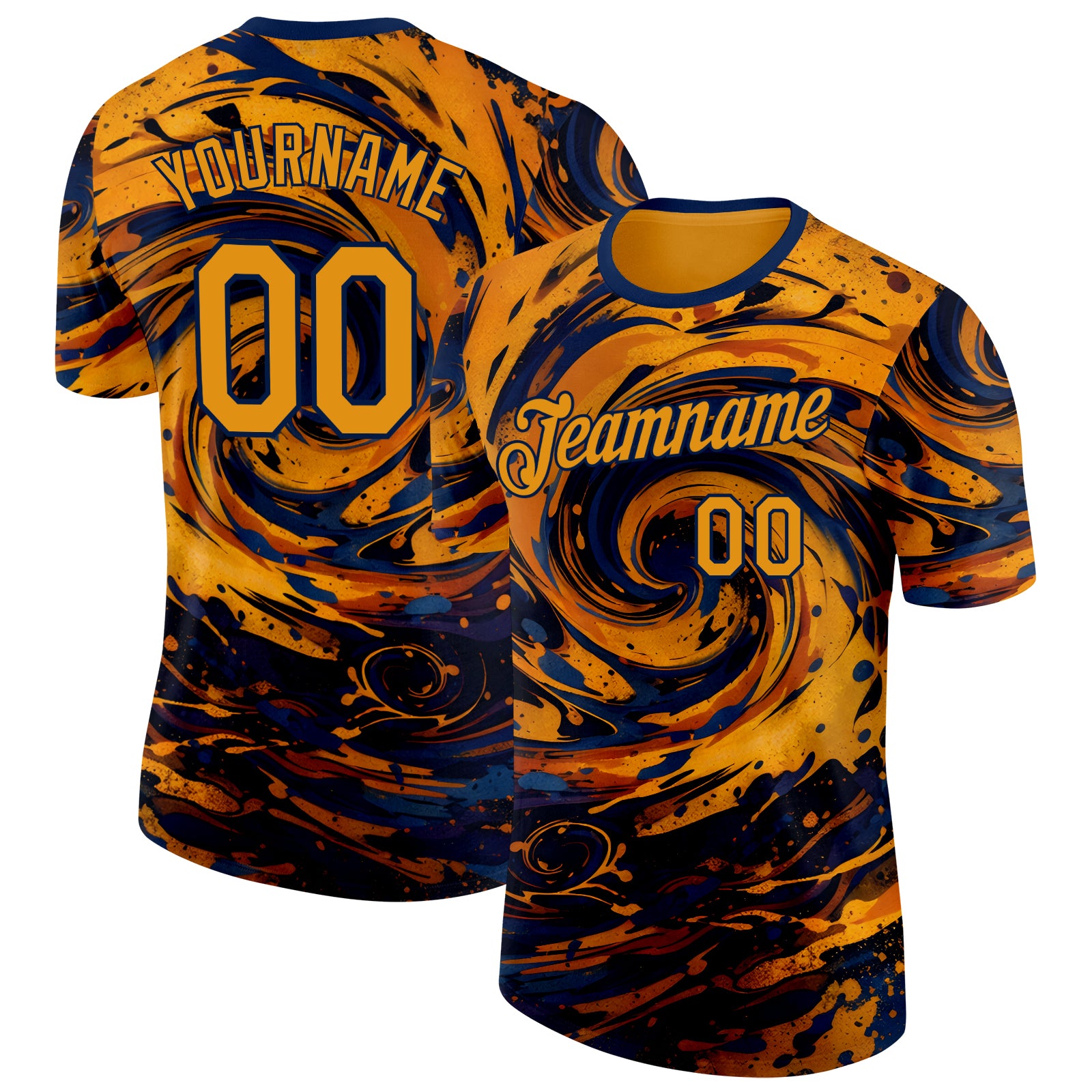 FansIdea Custom Black Yellow-Purple Bowling Liquid Performance T-Shirt - $14.99 at Proof Eyewear