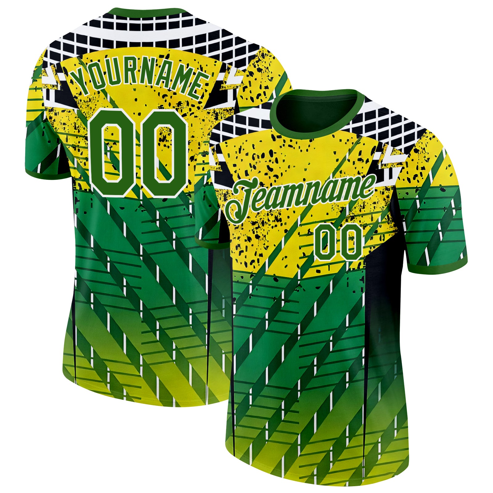 FansIdea Custom Green Yellow Black-White Australian Soccer Jersey Performance T-Shirt - $14.99 at Proof Eyewear