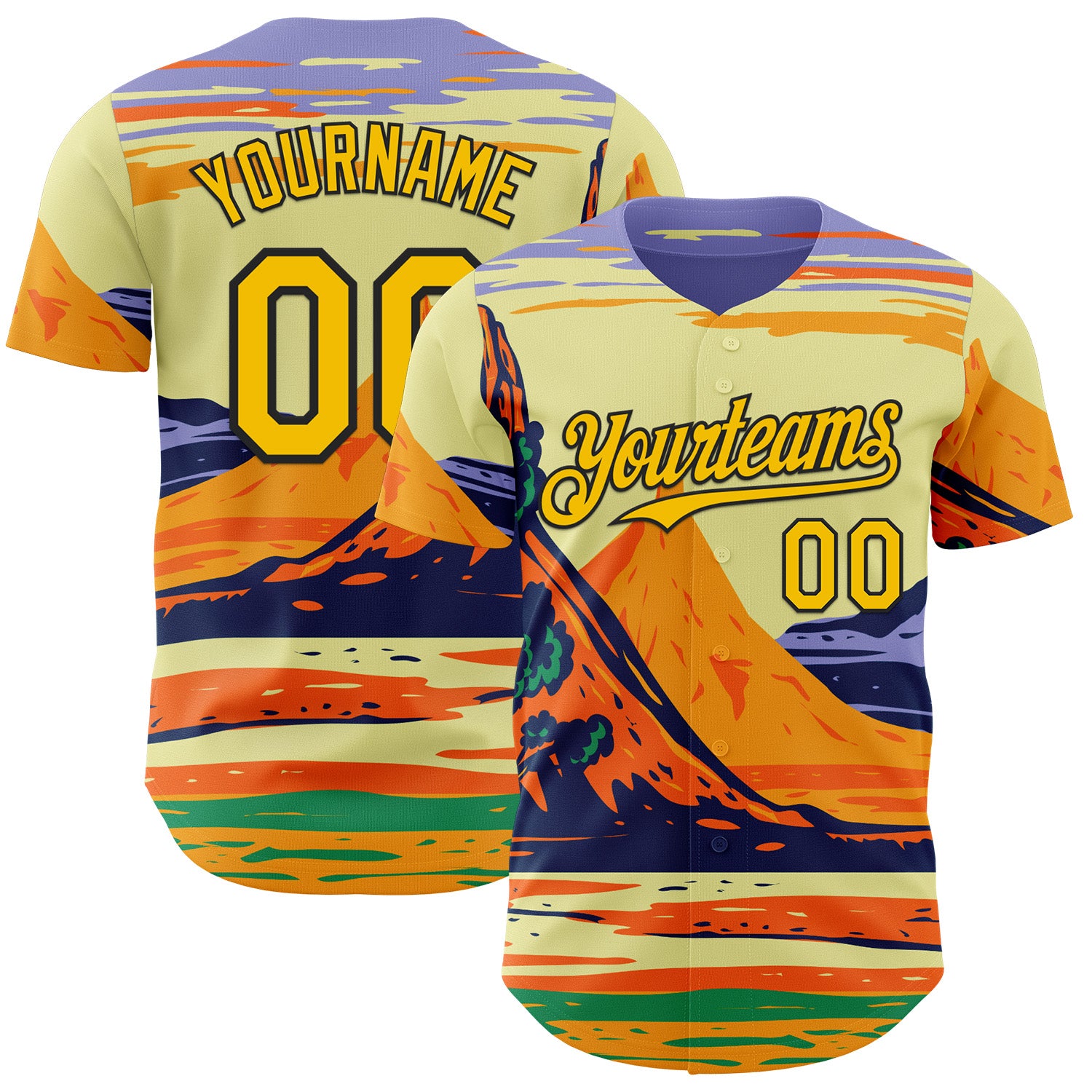 Fansidea-artist-collabs Custom Orange Yellow-Black Aloysius Patrimonio Bears Ears National Monument WPA Authentic Baseball Jersey - $34.99 at Proof Eyewear