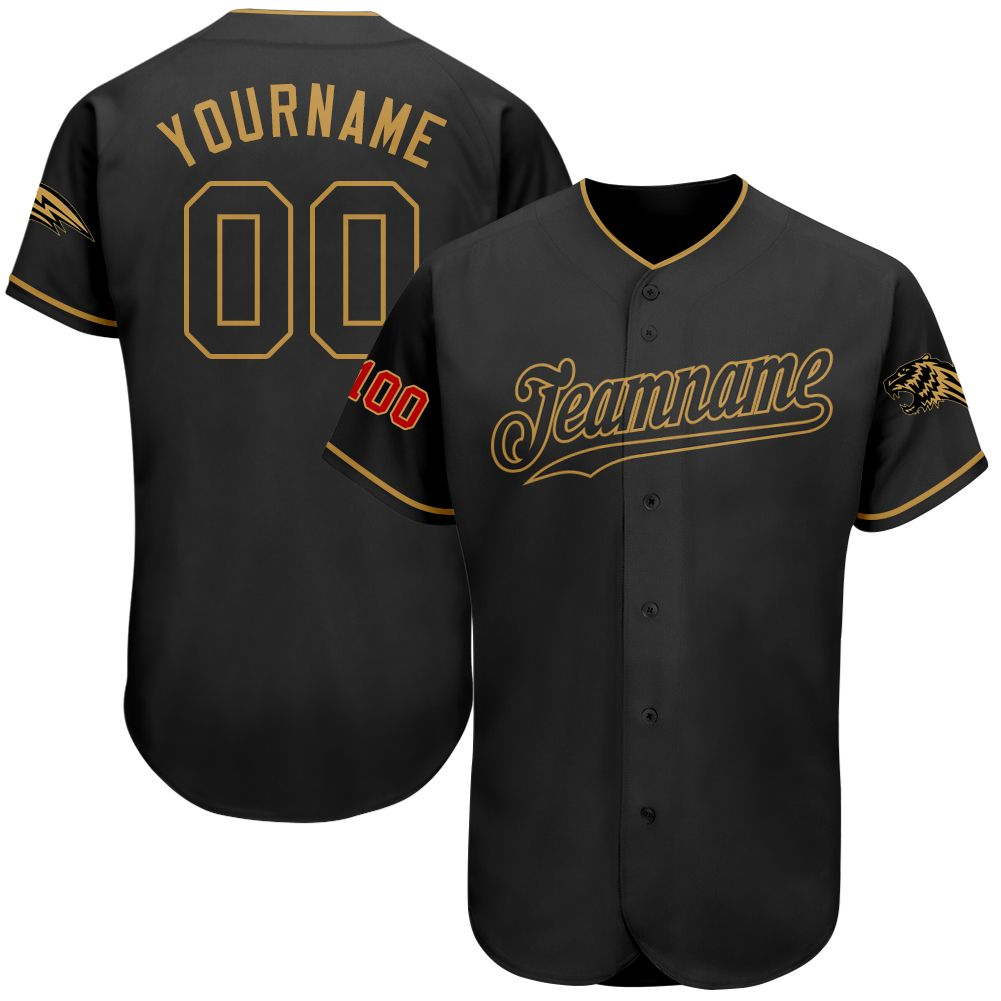 Fansidea-group-collabs Custom Black Old Gold Marching Hundred Team Authentic Baseball Jersey - $36.97 at Proof Eyewear