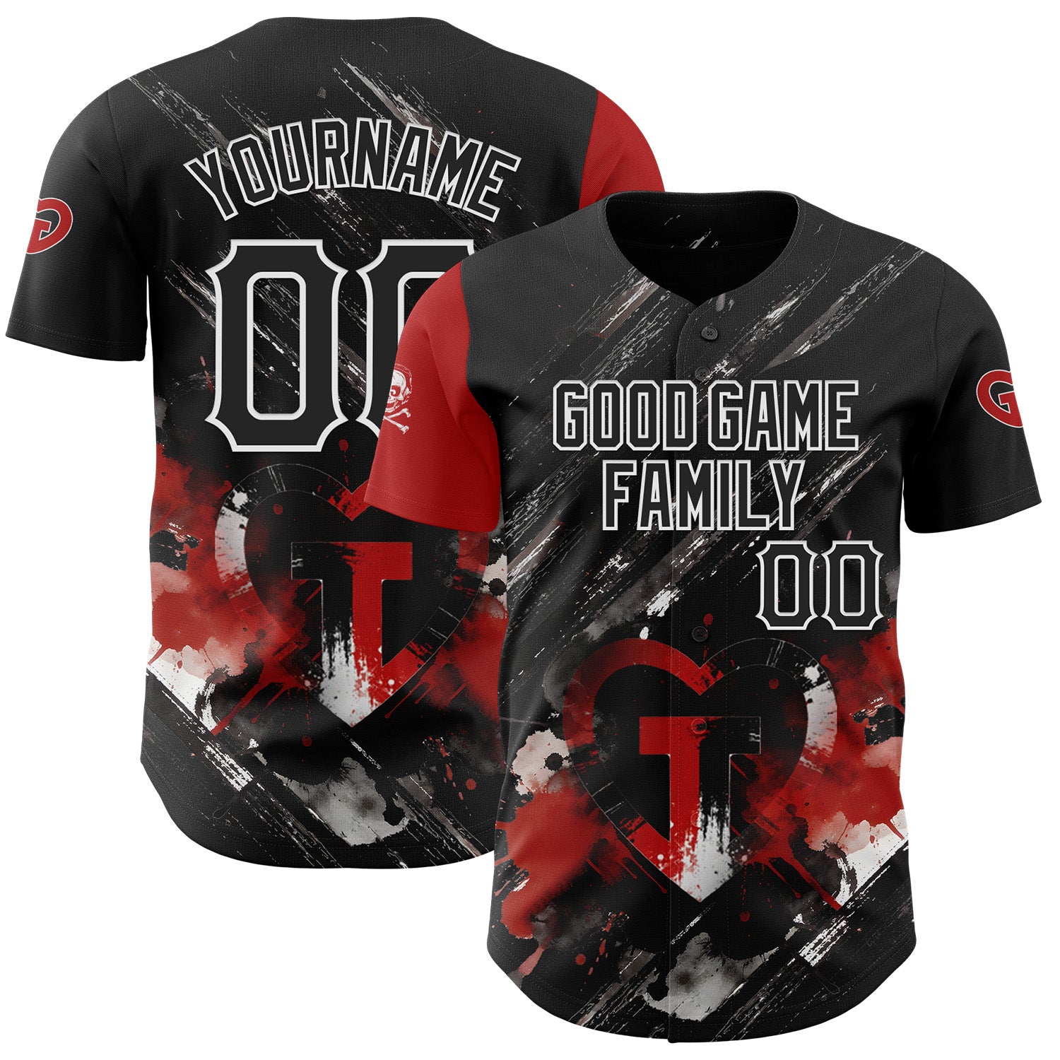 Fansidea-group-collabs Custom Black Red-White Authentic Baseball Good Game Family Community Jersey - $52.96 at Proof Eyewear