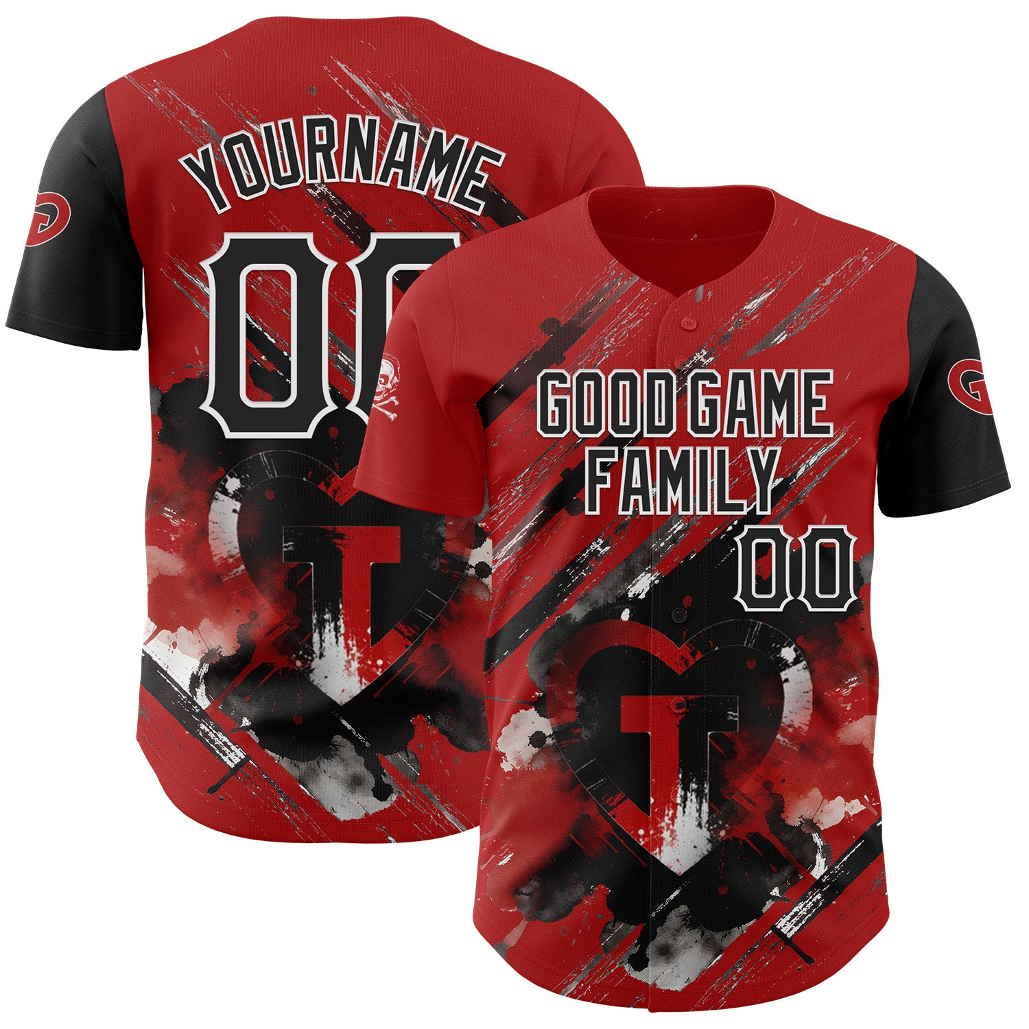 Fansidea-group-collabs Custom Red Black-White Authentic Baseball Good Game Family Community Jersey - $52.96 at Proof Eyewear